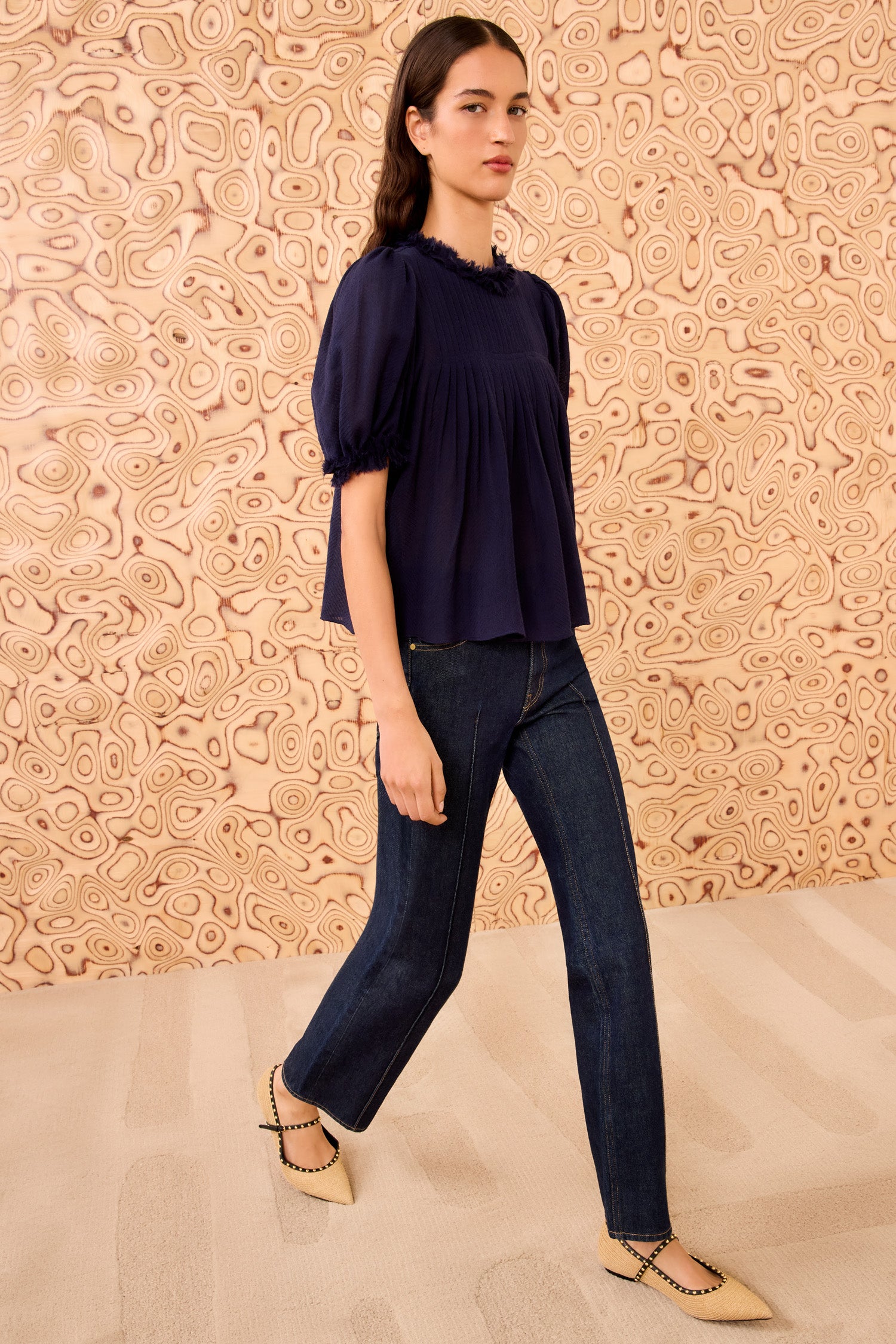 Ulla Johnson Karlyn Puff Sleeve Top - Midnight