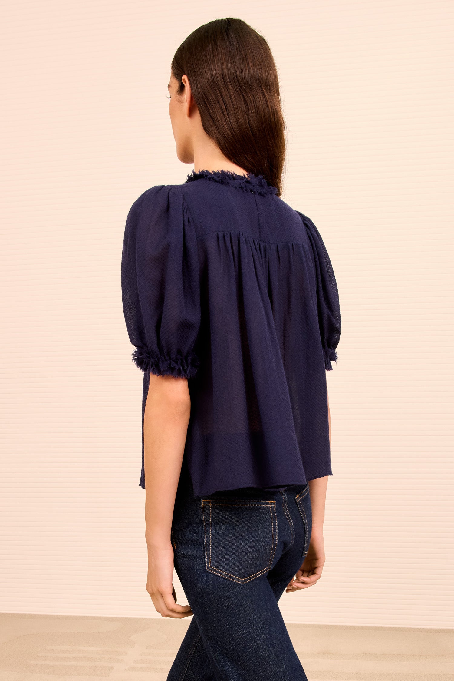 Karlyn Puff Sleeve Top - Midnight