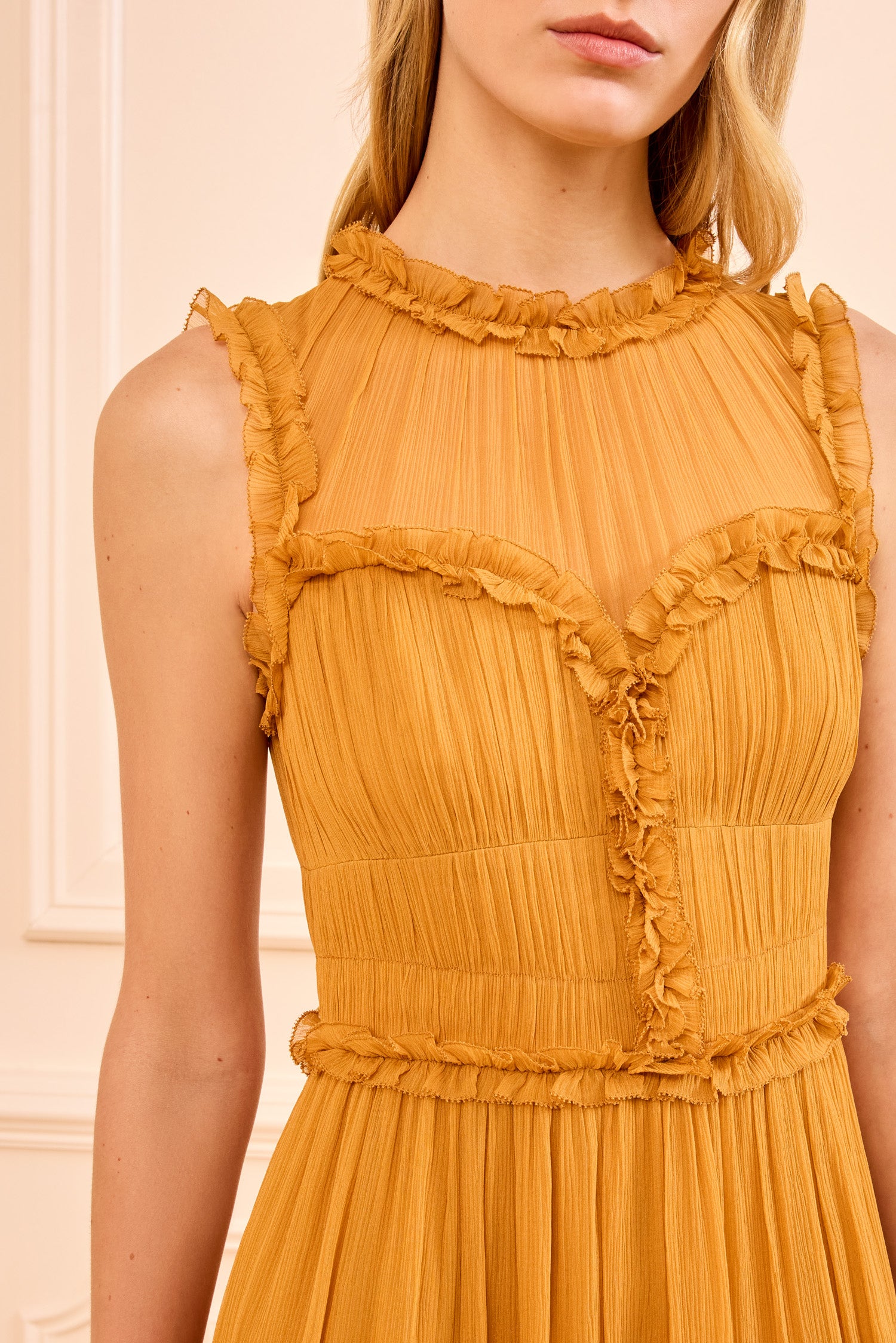 Kasia SL Silk Dress - Ochre