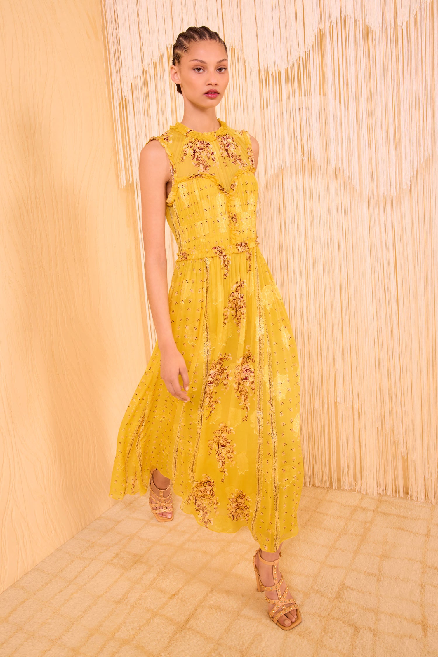 Kasia Sleeveless Midi Dress - Soleil