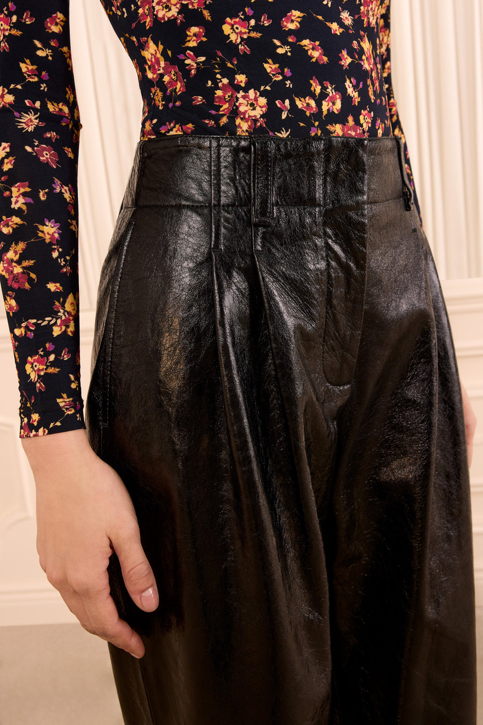 Keiran Leather Pant - Noir