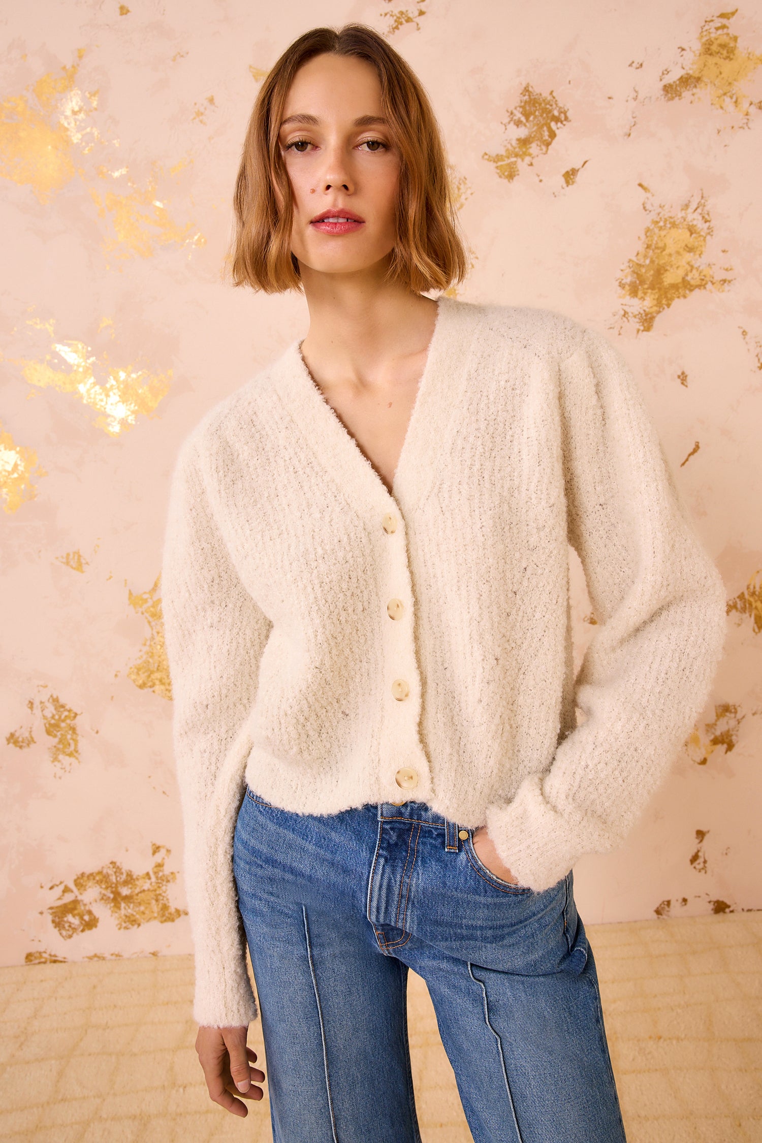 Kira Alpaca Cardigan - Cowrie