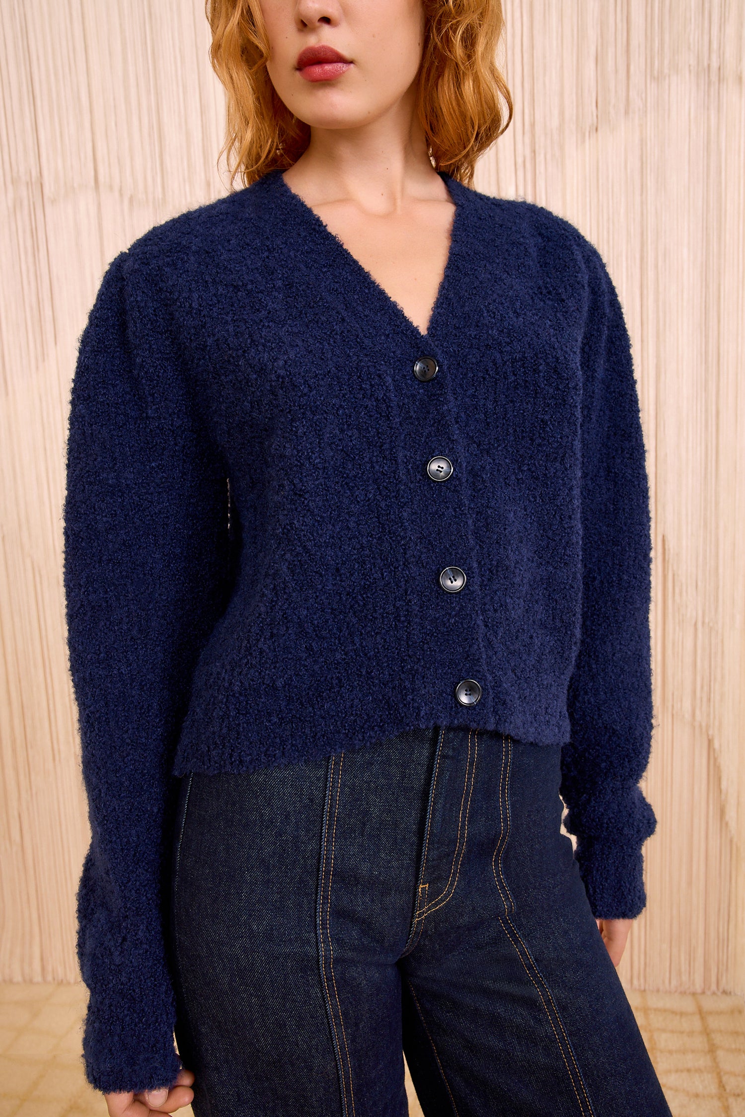 Kira Alpaca Cardigan - Midnight