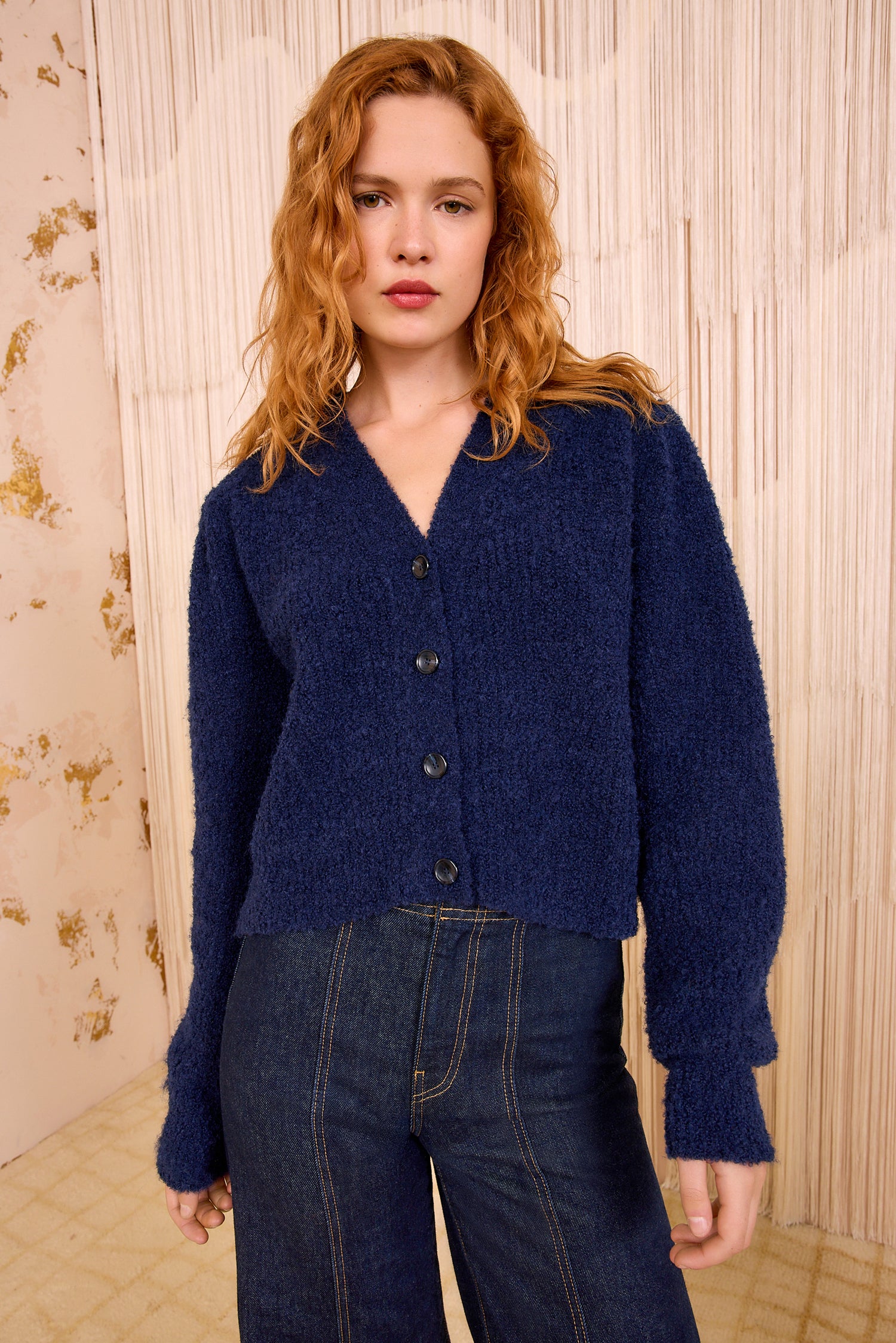 Kira Alpaca Cardigan - Midnight