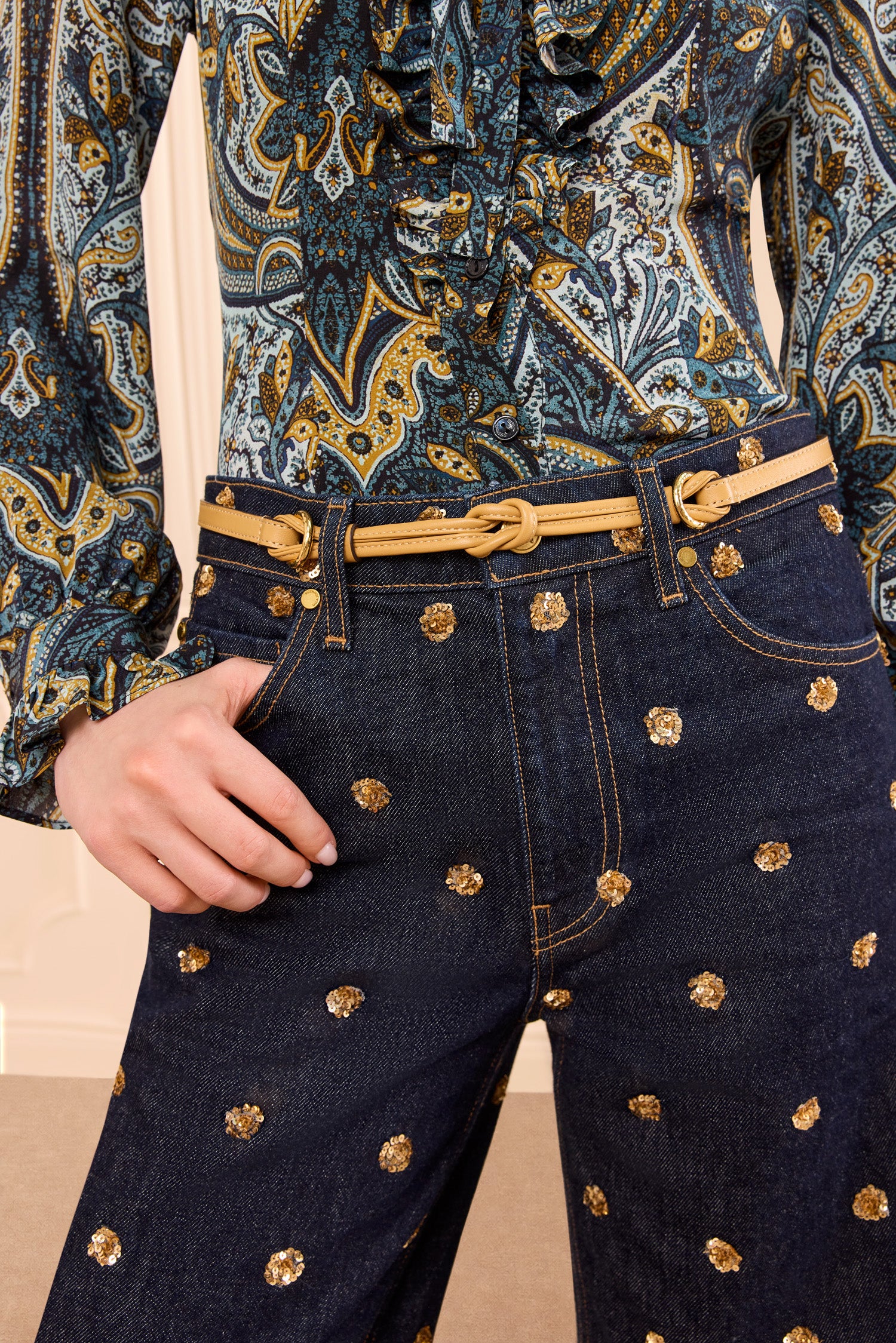 Ulla Johnson Knot Belt - Bisque