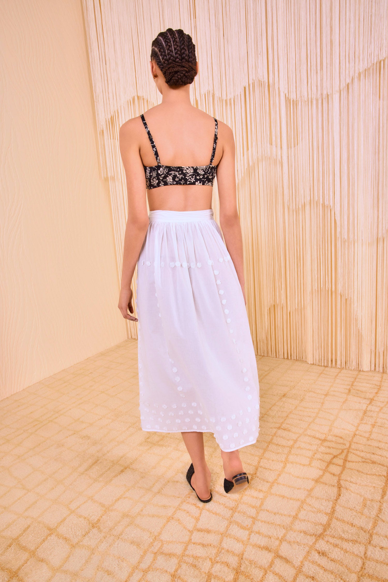Kyla High Waisted Wrap Skirt Coverup - Pristine