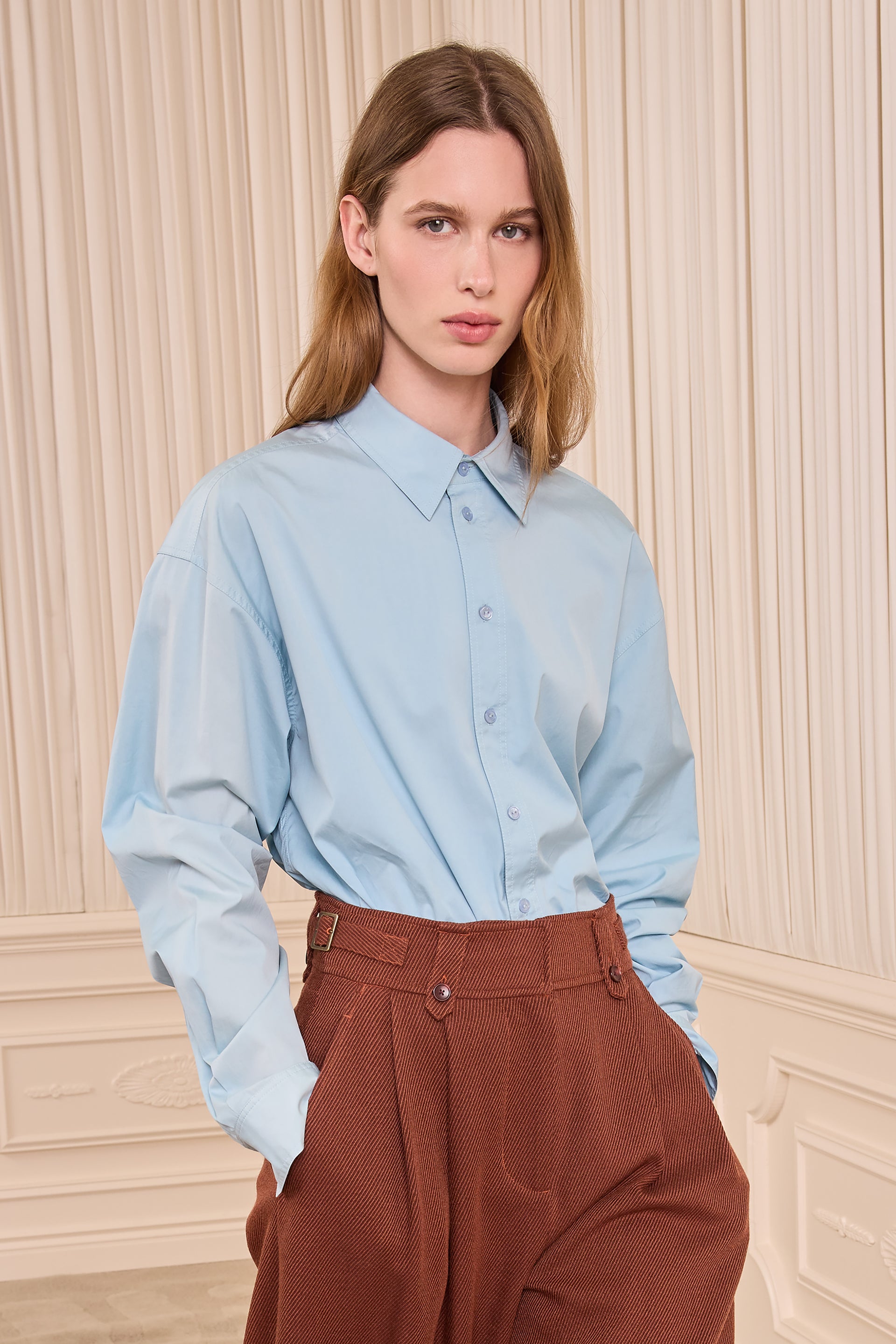 Ulla Johnson Laia LS Cotton Blouse - Heron
