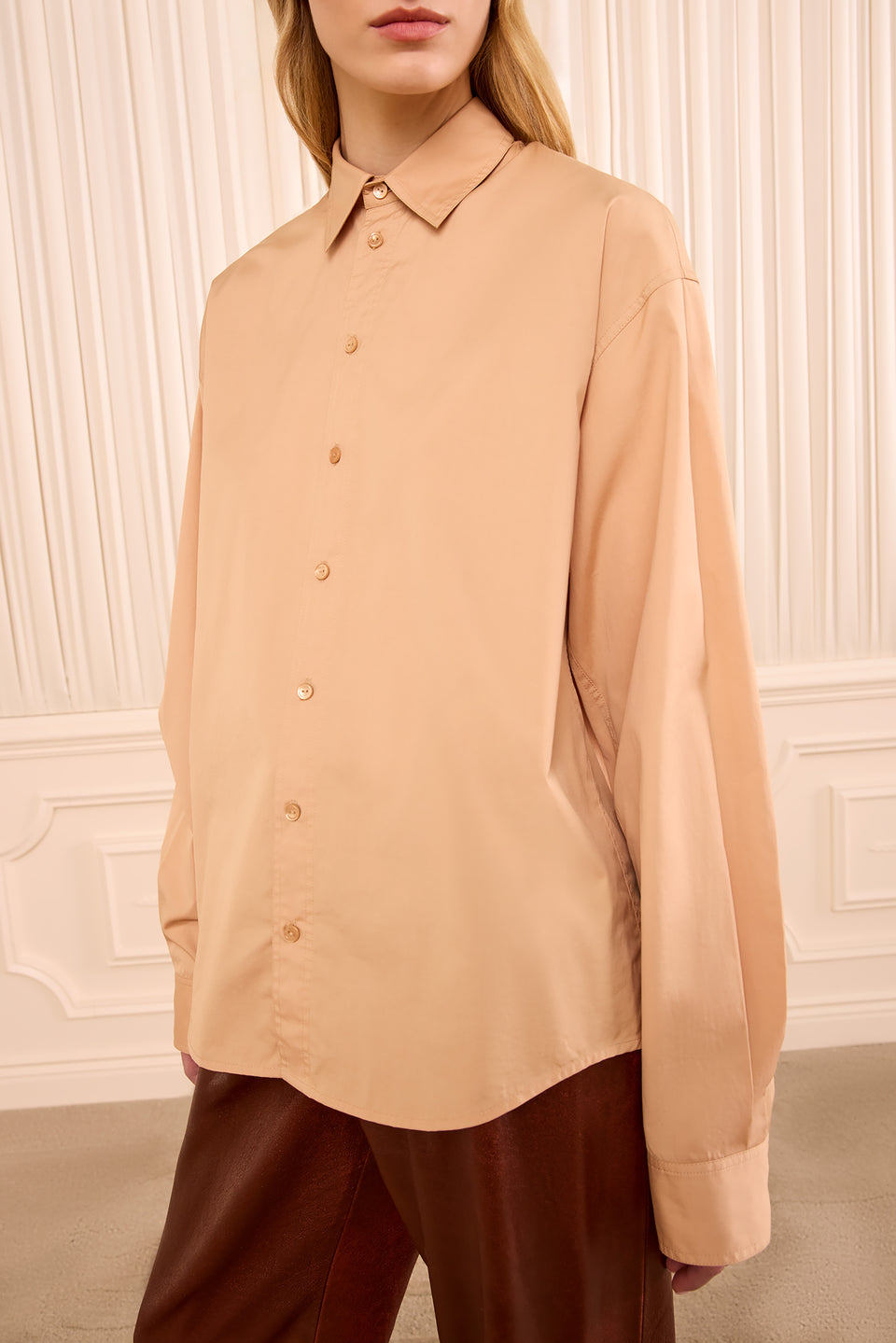 Laia LS Cotton Blouse - Powder