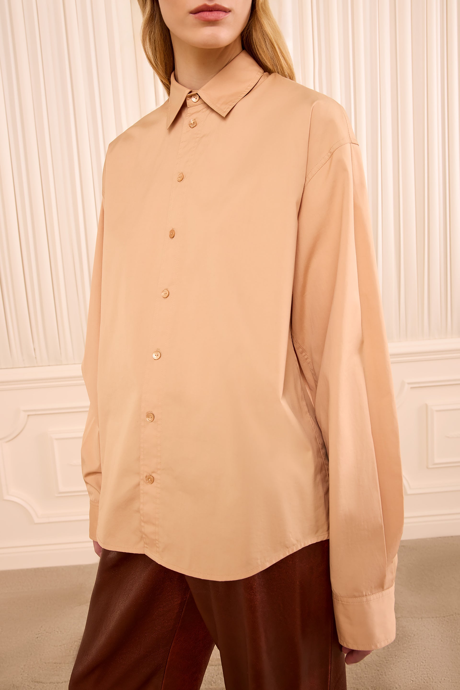 Ulla Johnson Laia LS Cotton Blouse - Powder