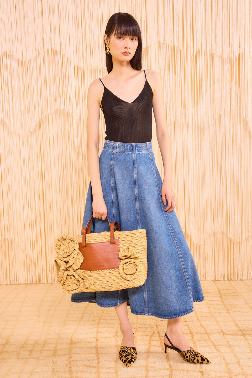 Lali Raffia E/W Tote - Natural
