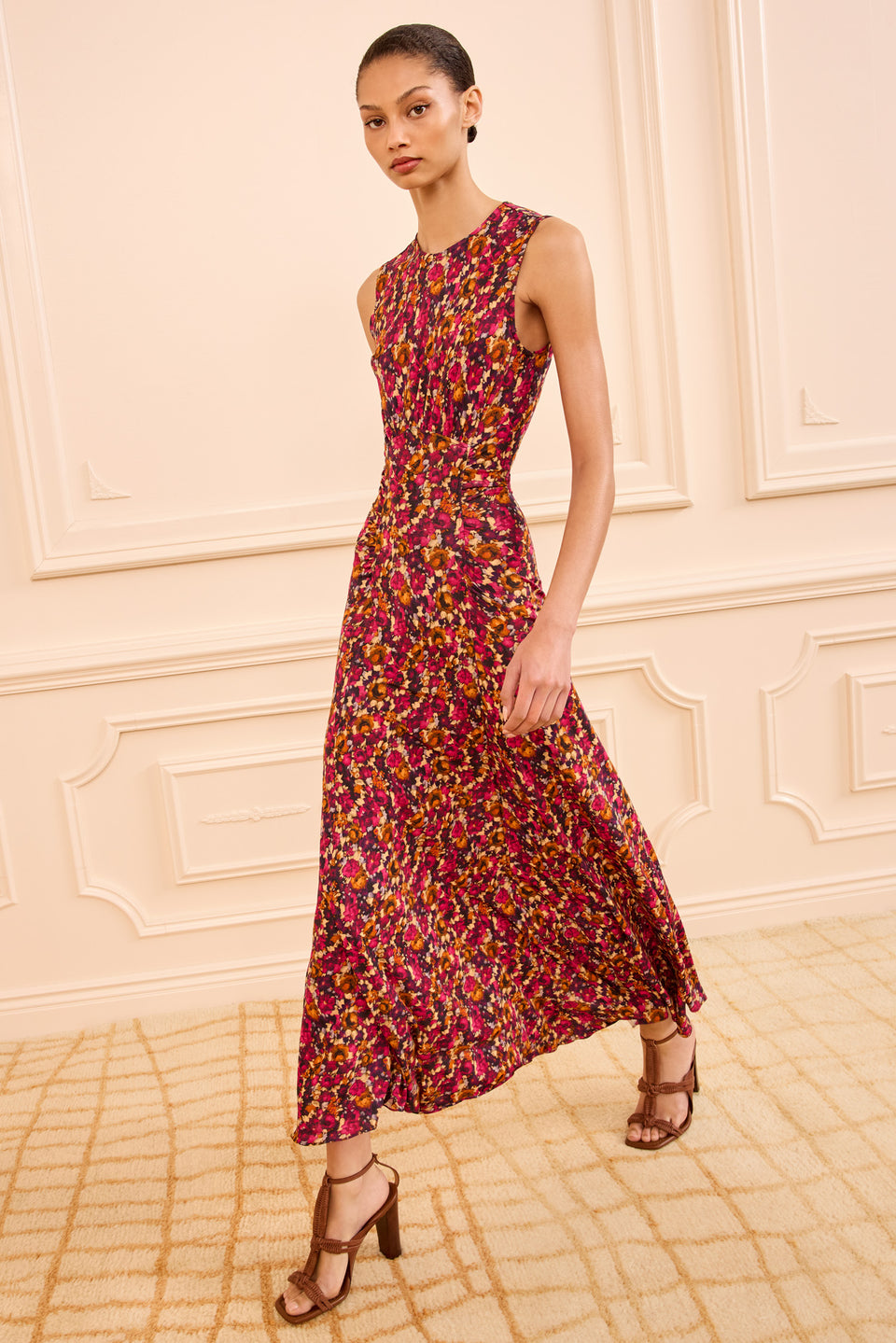 Lana Ruched Jersey Dress - Orchid