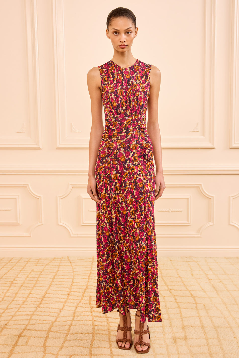 Lana Ruched Jersey Dress - Orchid