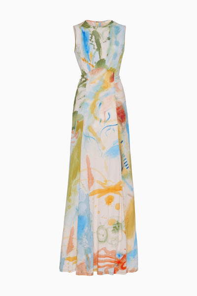 ulla johnson naia ruched printed jersey maxi dress Ulla Johnson Women's Naia Ruched Printed Jersey Maxi Dress - Phoenix