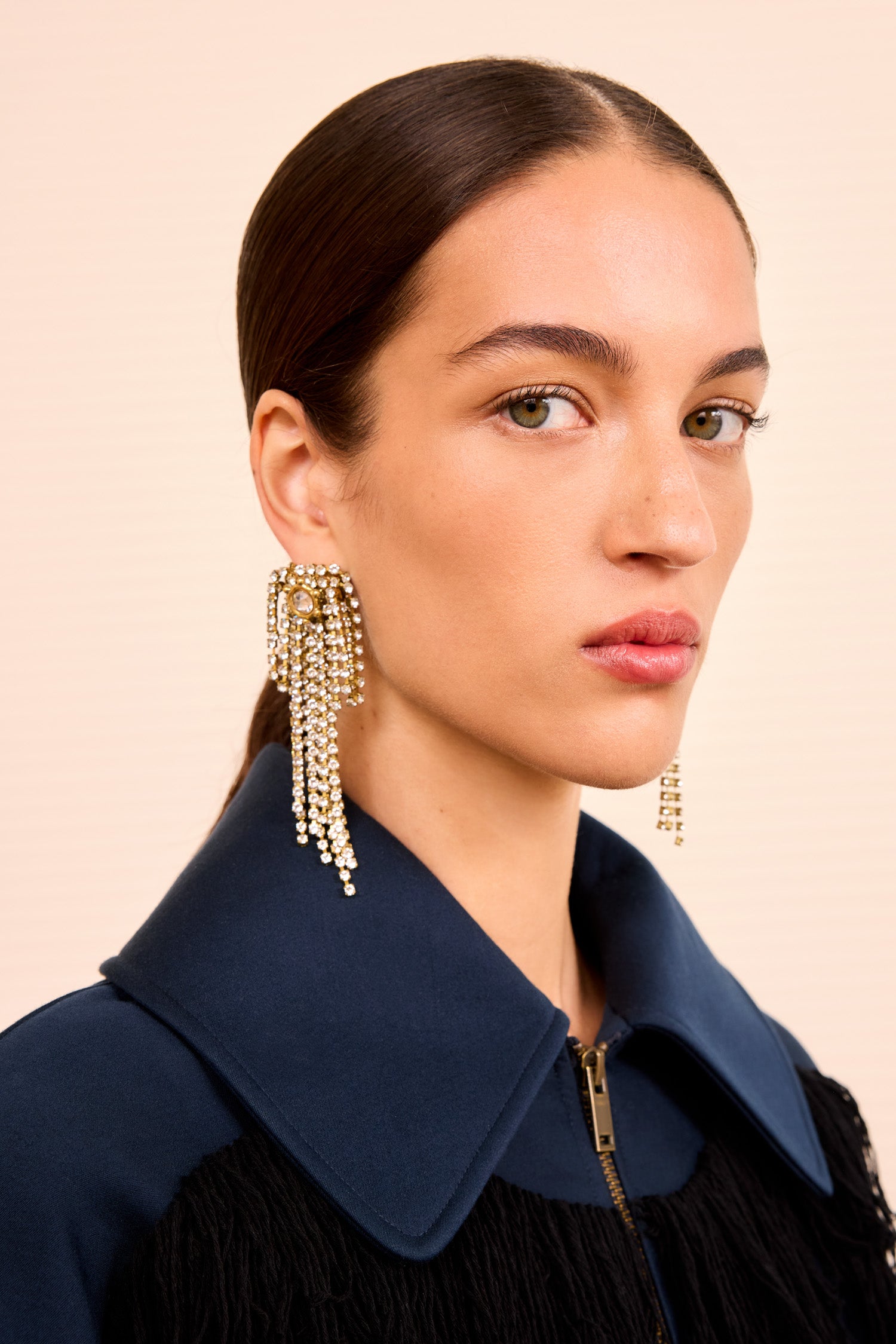 Large Crystal Chandelier Earring - Crystal