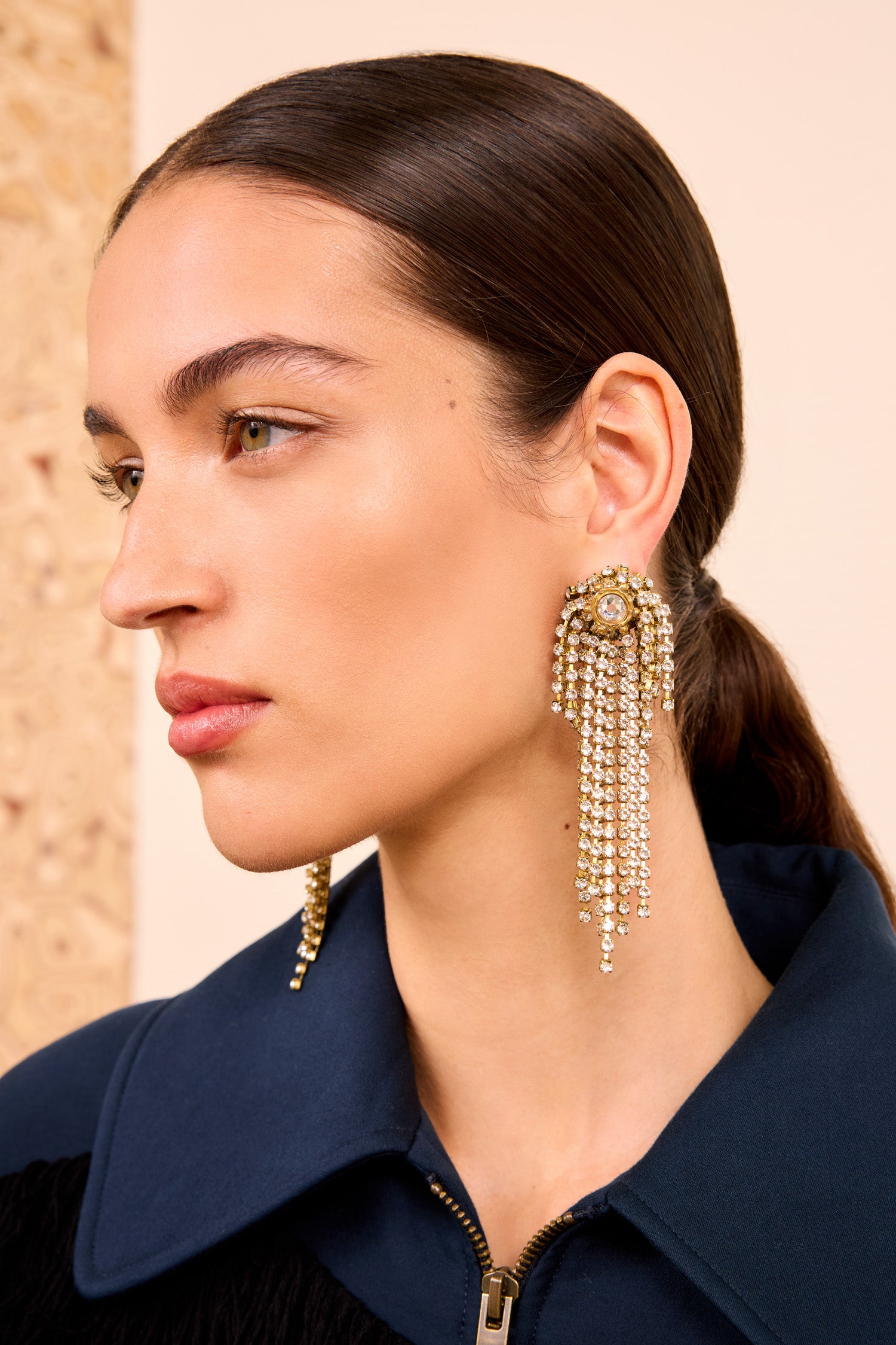 Ulla Johnson Large Crystal Chandelier Earring - Crystal