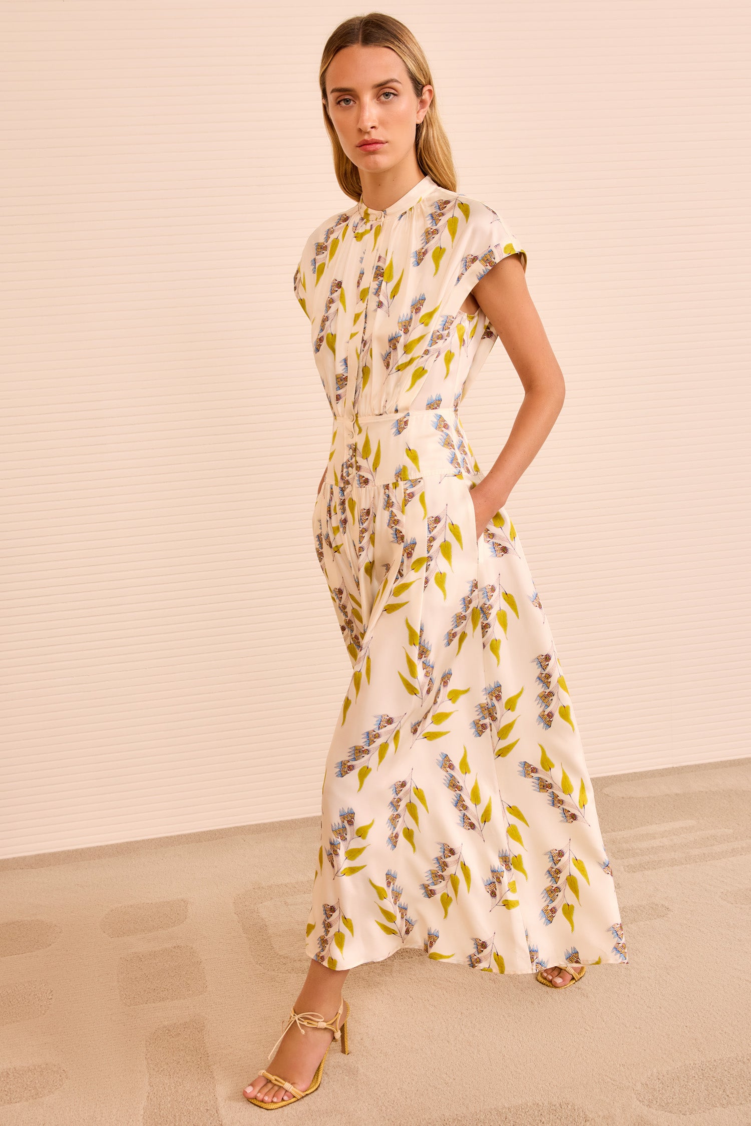 Lausanne Button Up Dress - Infinite Flower