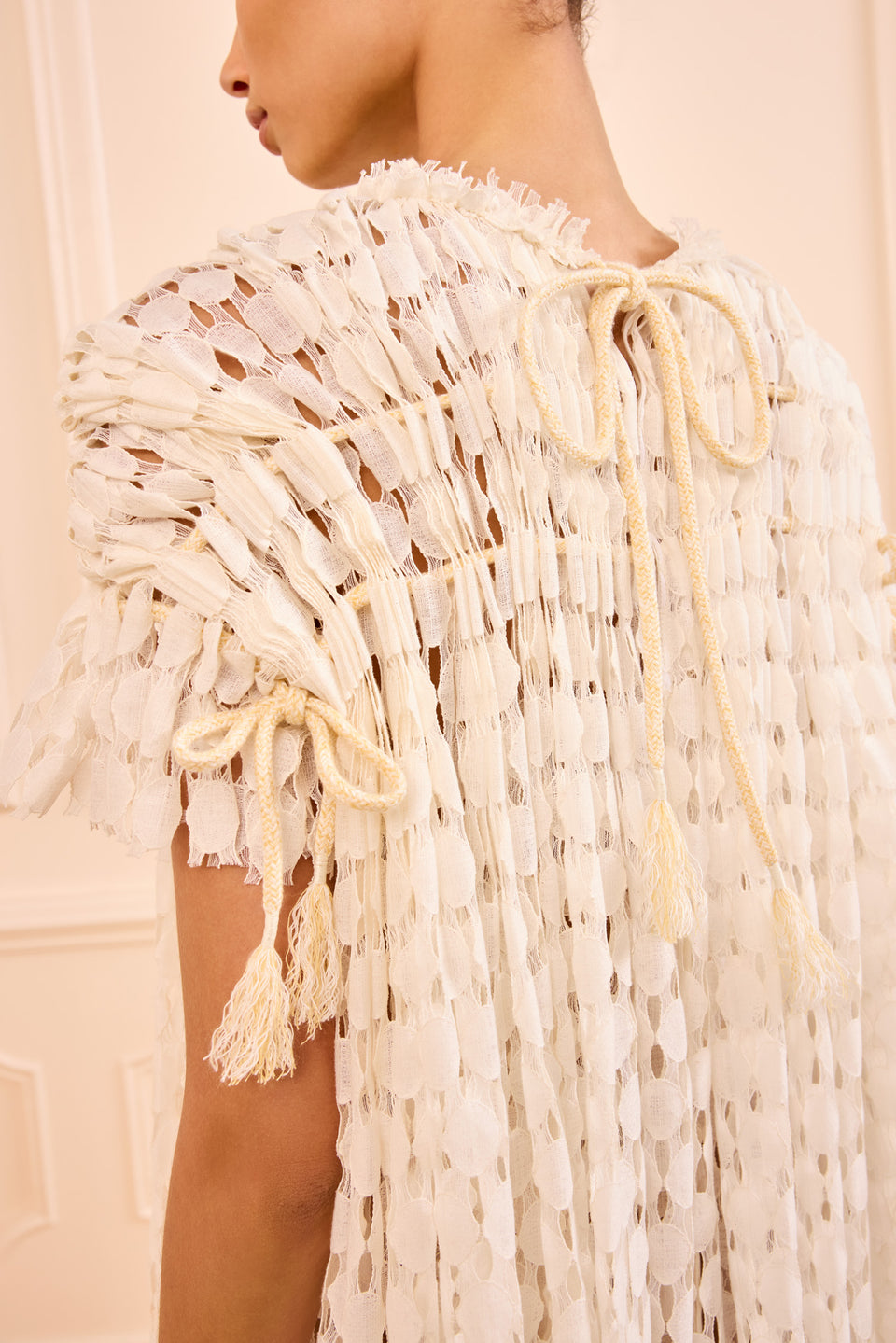 Layla Lace Mini Dress - Chalk