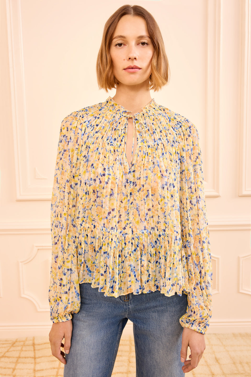 Leandra Silk Blouse - Daffodil