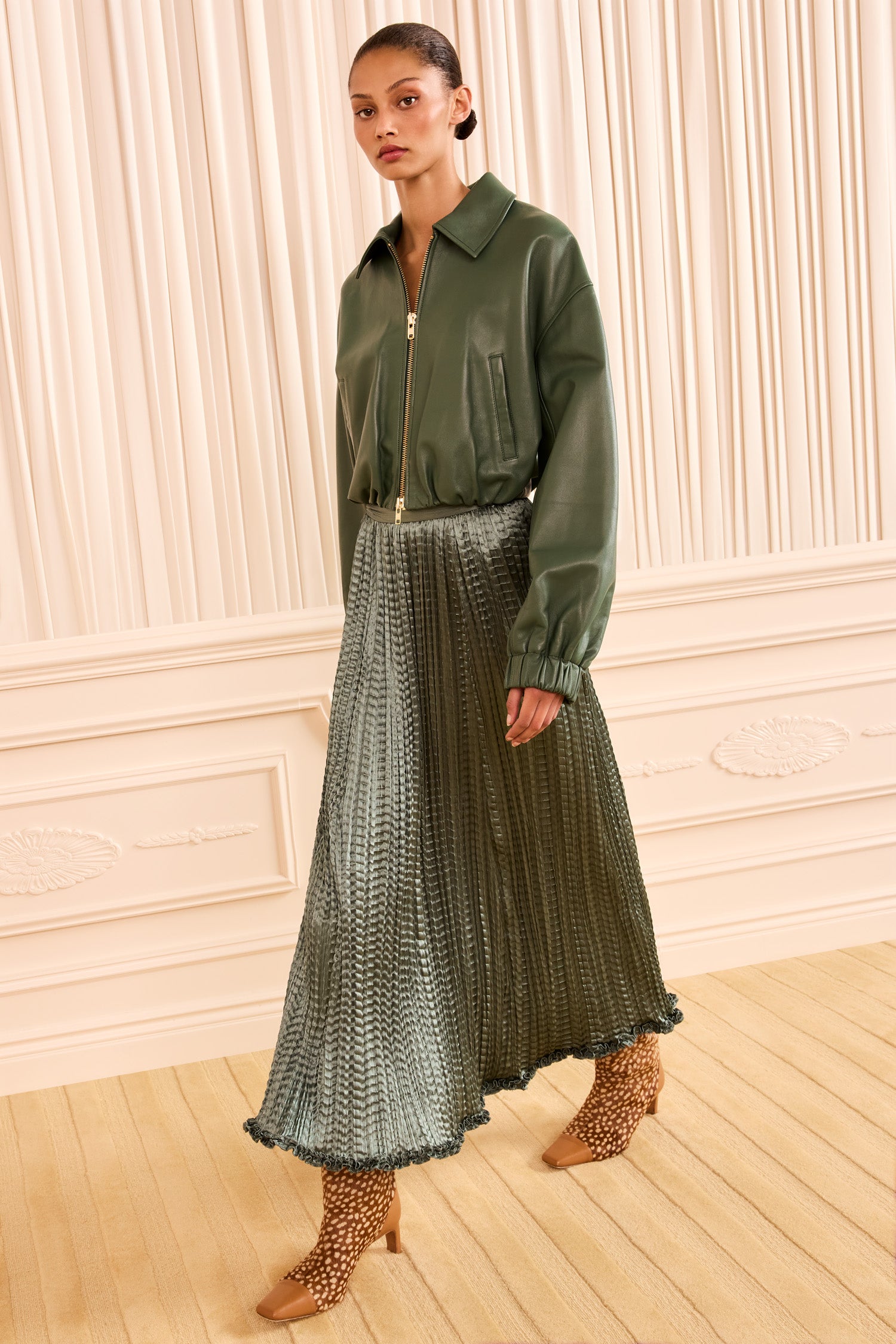 Ulla Johnson Lira Pleated Skirt - Serpentine