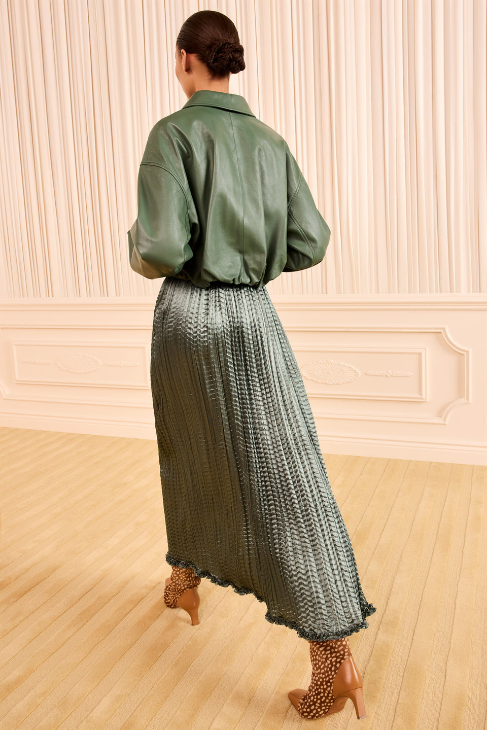 Lira Pleated Skirt - Serpentine