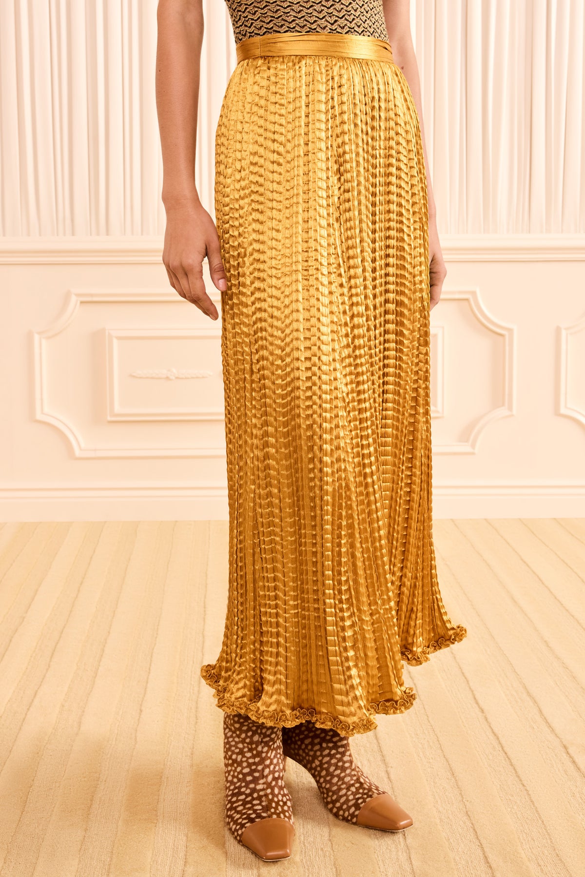 Lira Pleated Skirt - Topaz