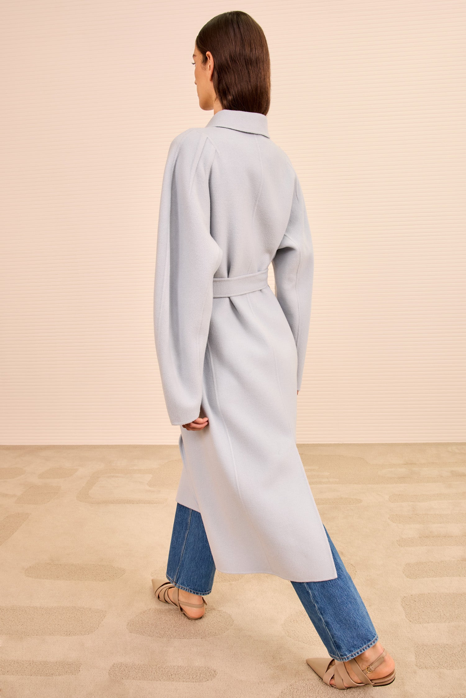 Ulla Johnson Lisbeth Long Wool Coat With Belt - Slate