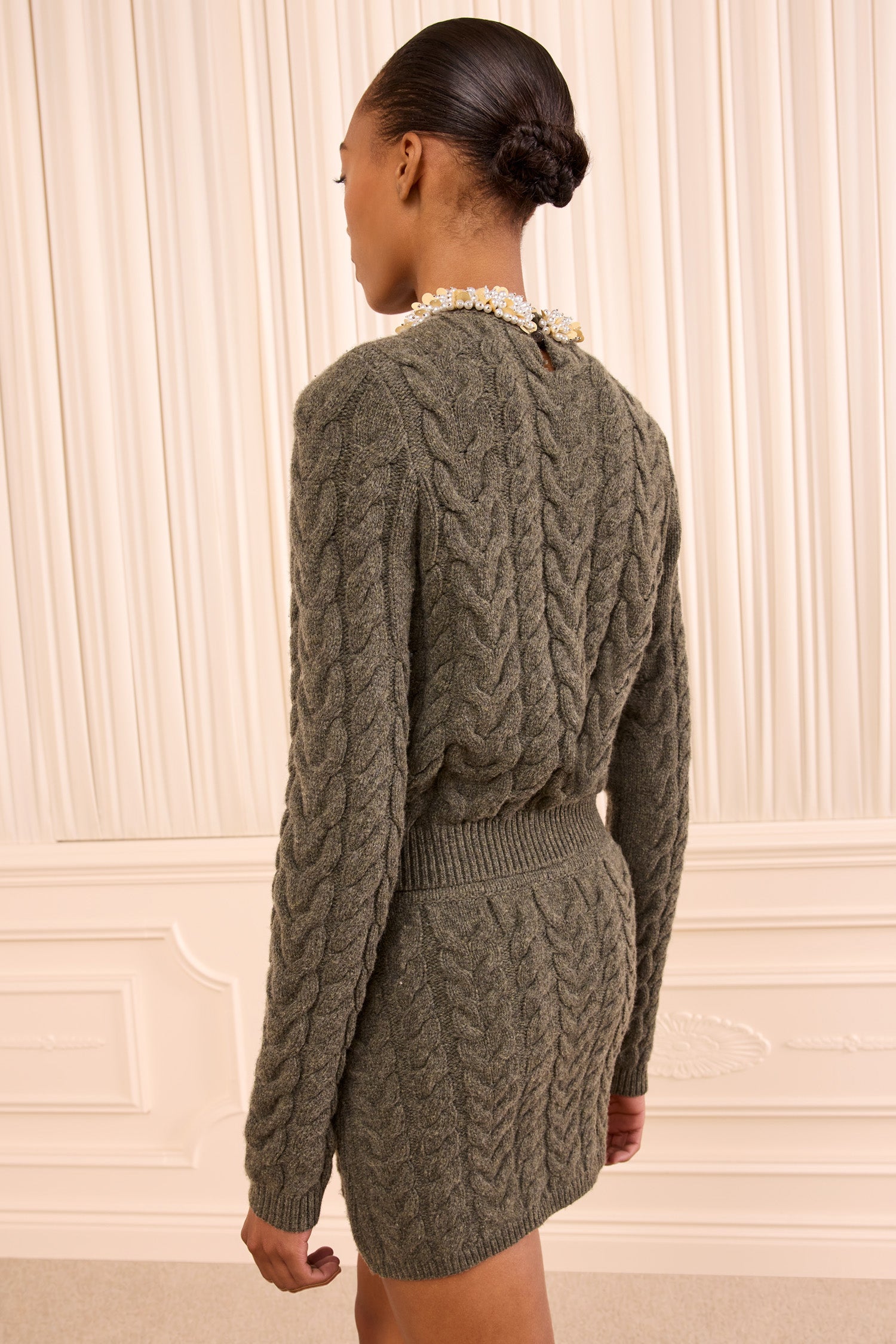 Lola Mini Knit Skirt - Militaire