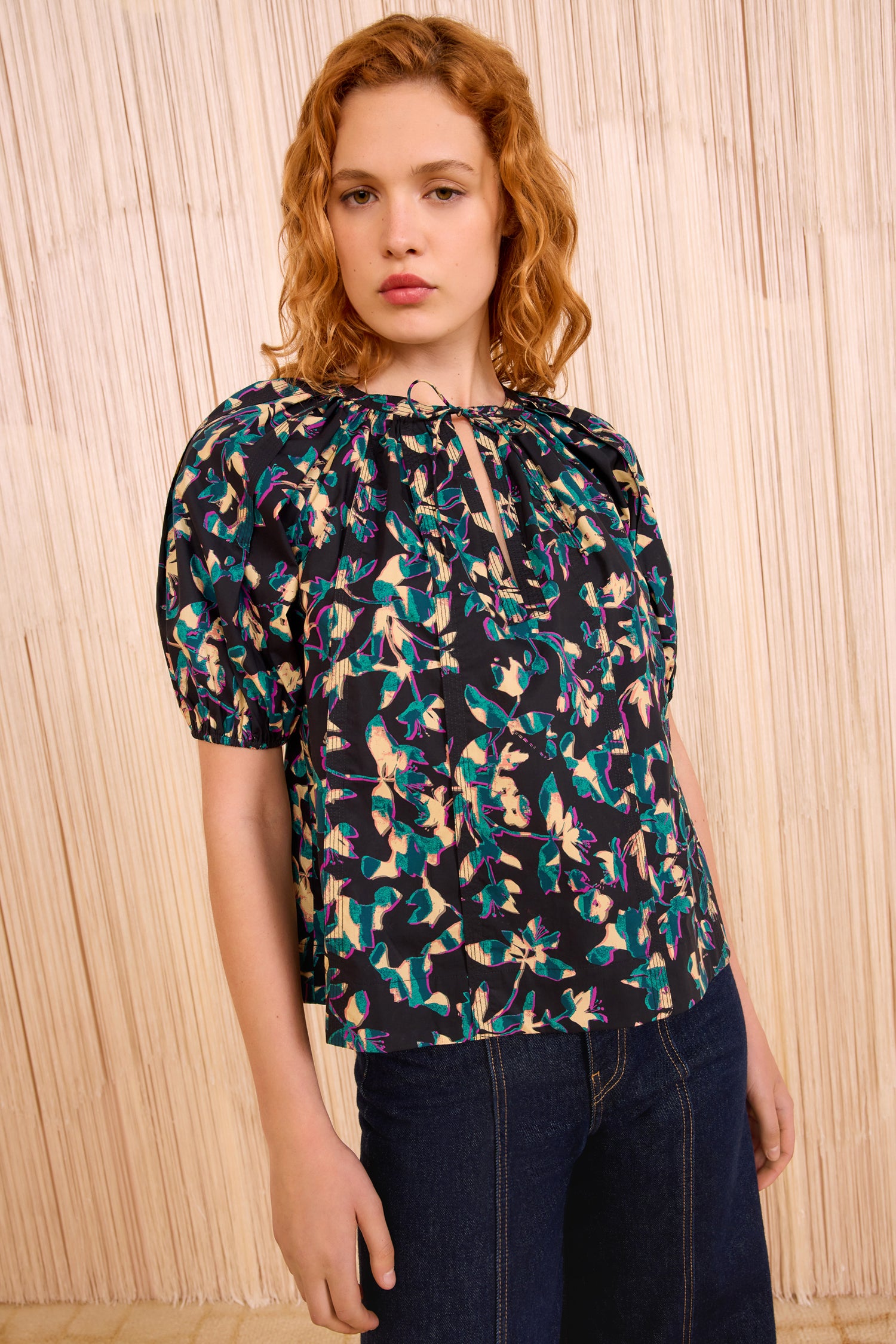 Ulla Johnson Loli Short Sleeve Blouse - Kaleidoscope