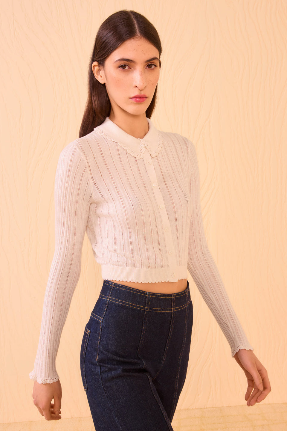 Lottie Knit Cardigan - Pristine
