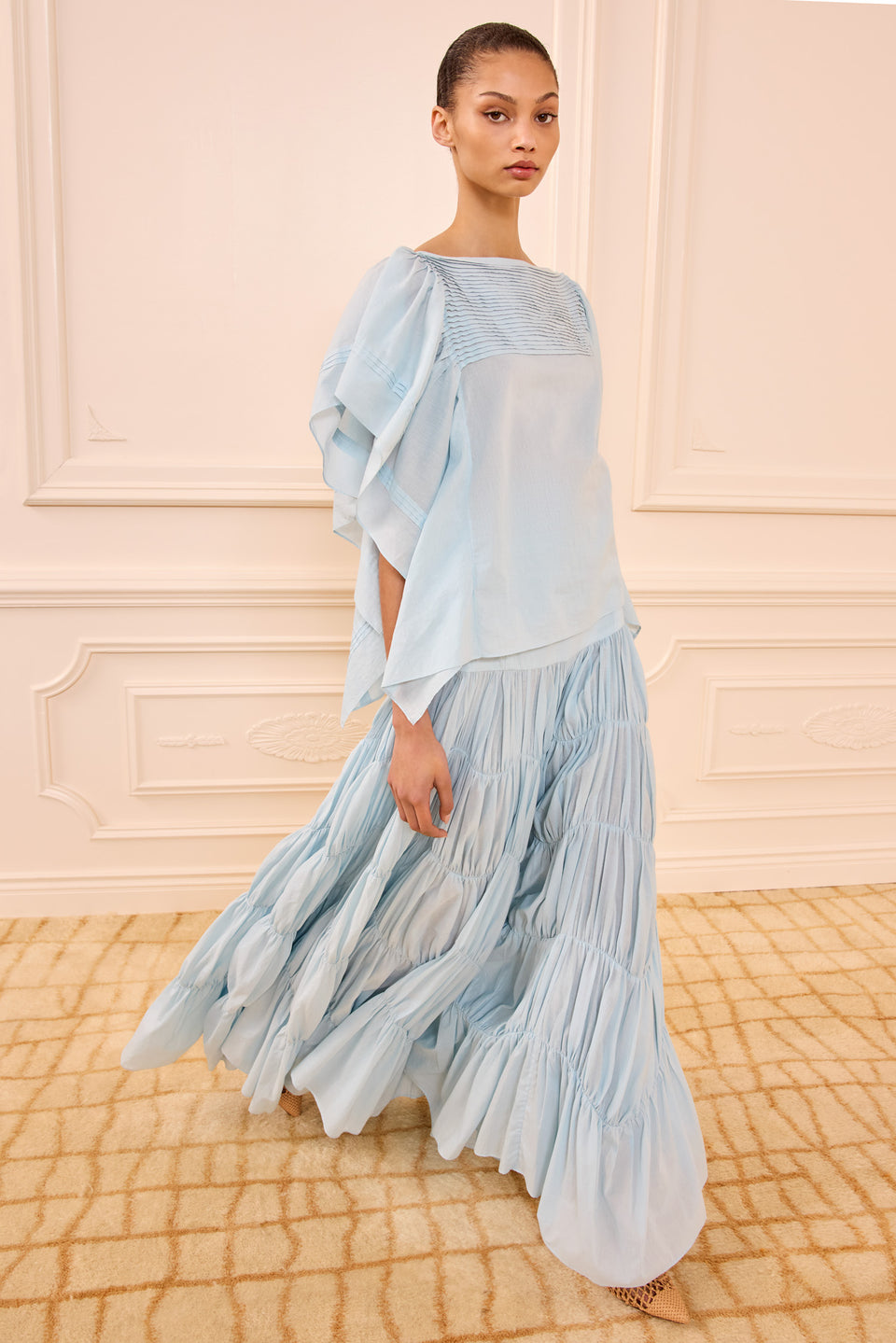 Lu Top with Flutter Sleeve - Adriatic