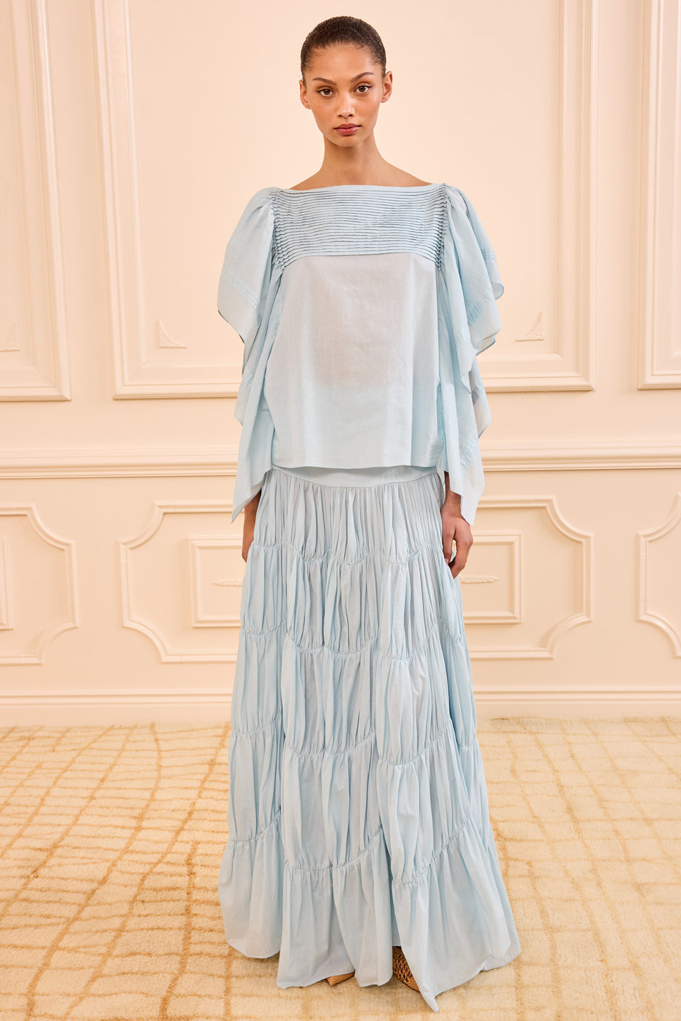 Lu Top with Flutter Sleeve - Adriatic