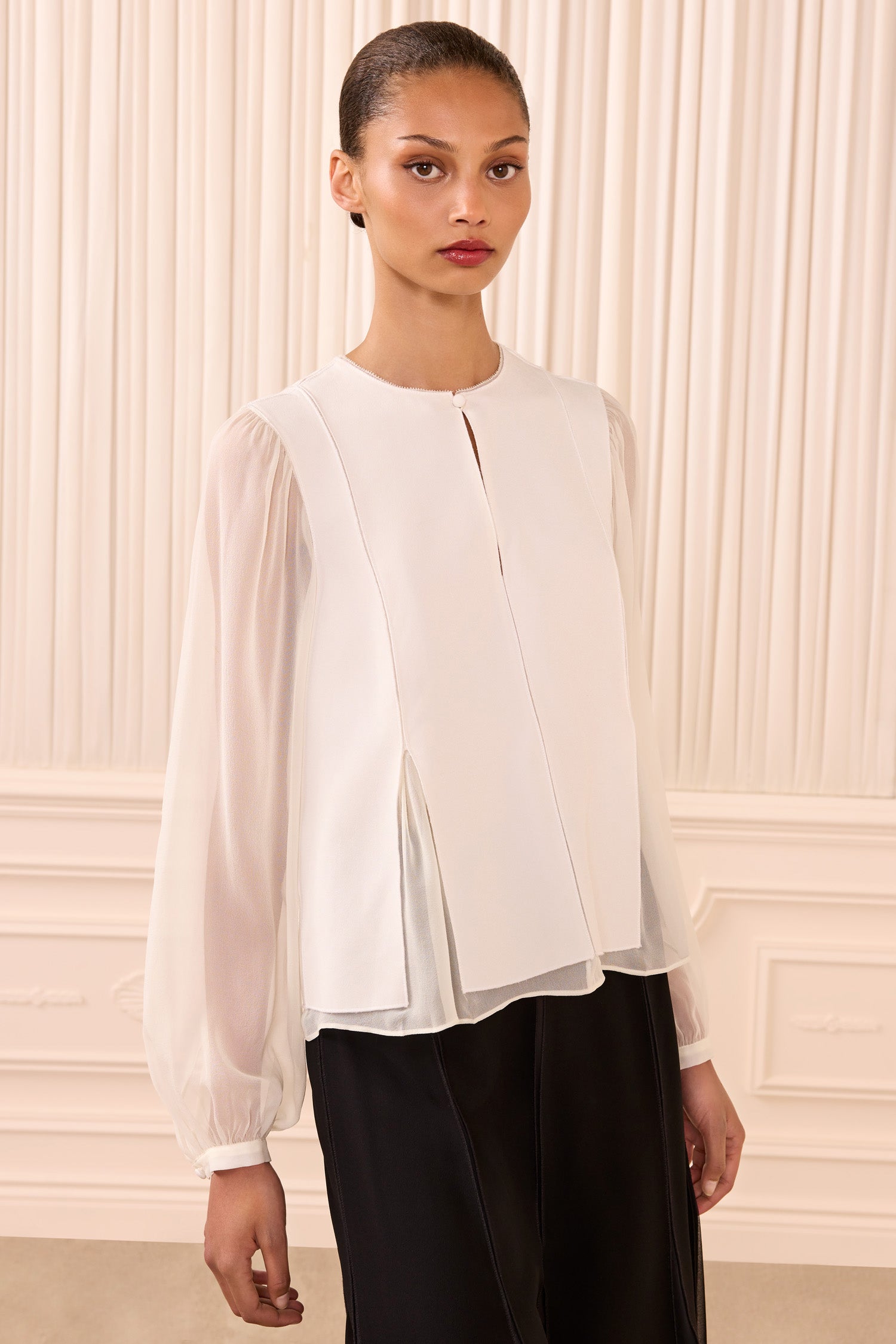 Lucette LS Blouse - Pearled Ivory