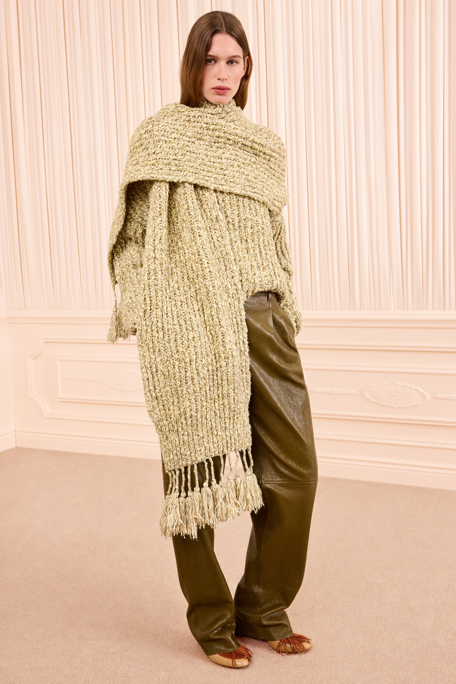 Maeve Knit Scarf - Alabaster