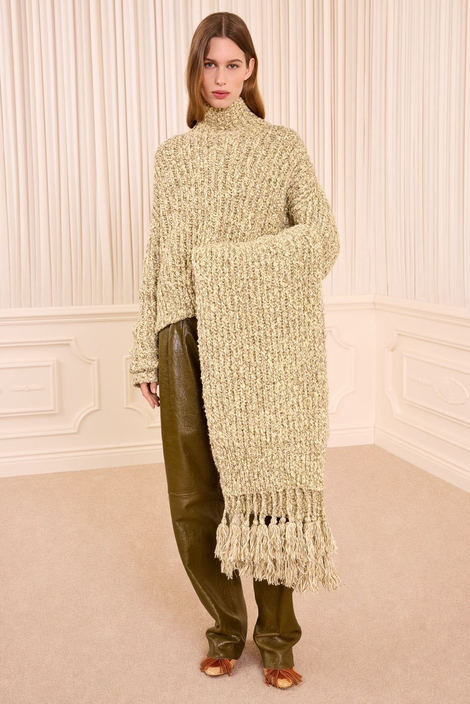 Maeve Knit Scarf - Alabaster