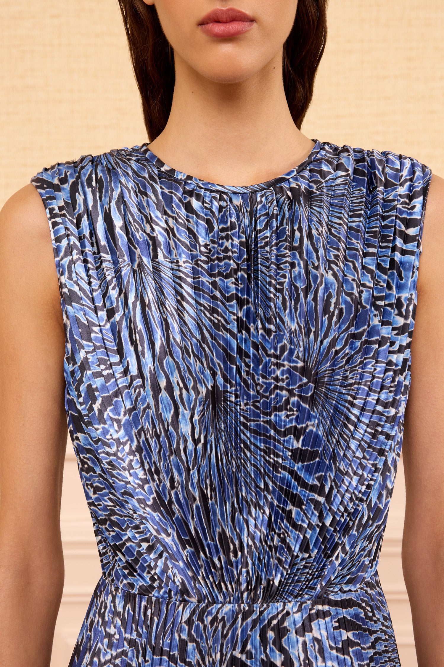 Malin SS Satin Dress - Lapis