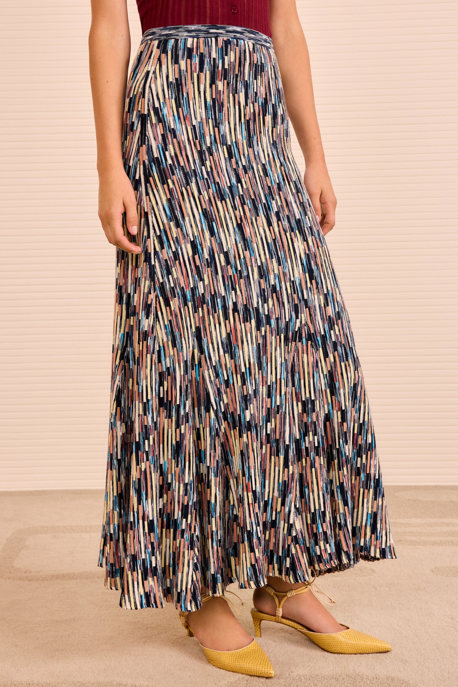 Ulla Johnson Marceline Multicolor Long Skirt - Oasis