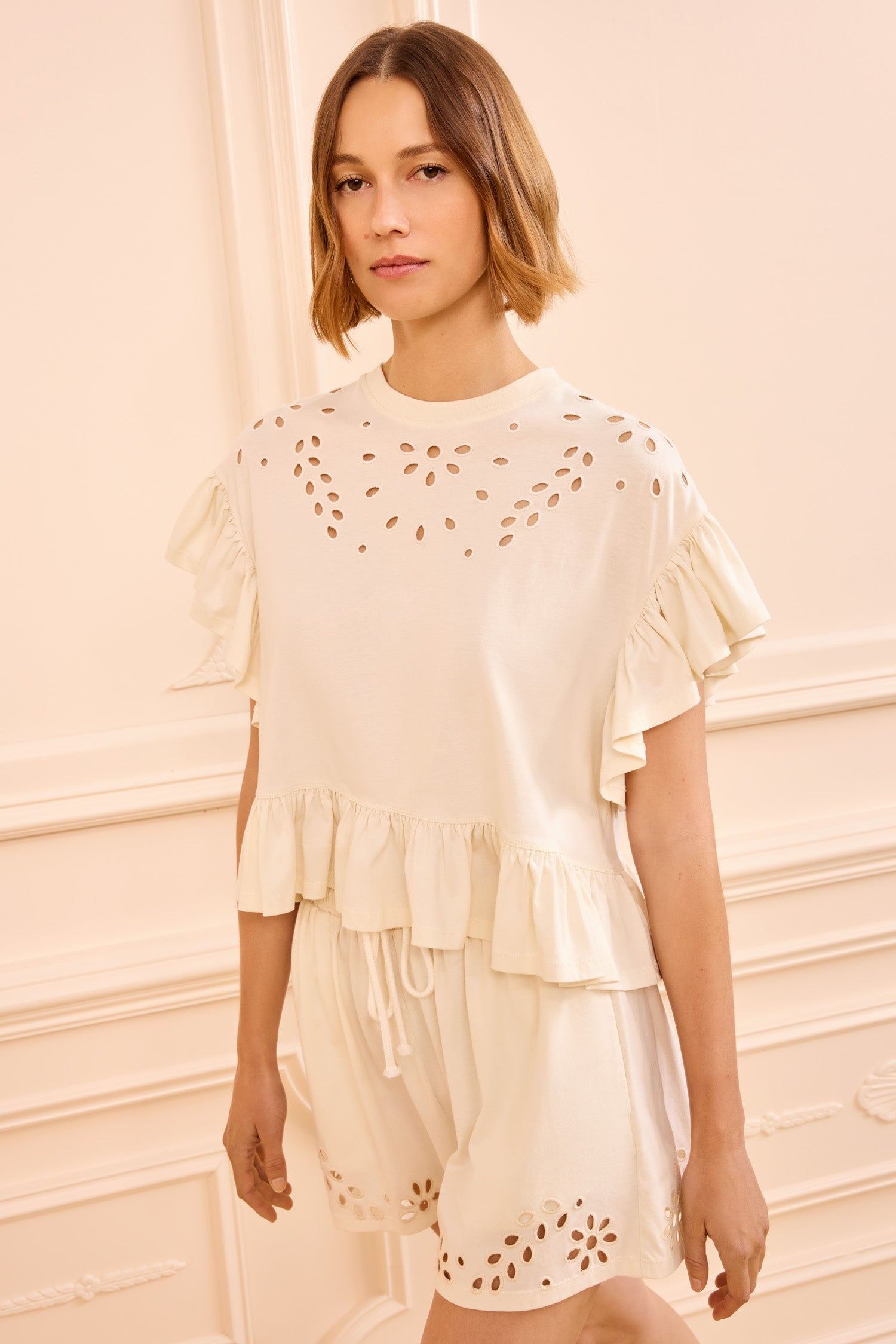 Mariana Top with Peplum - Cowrie