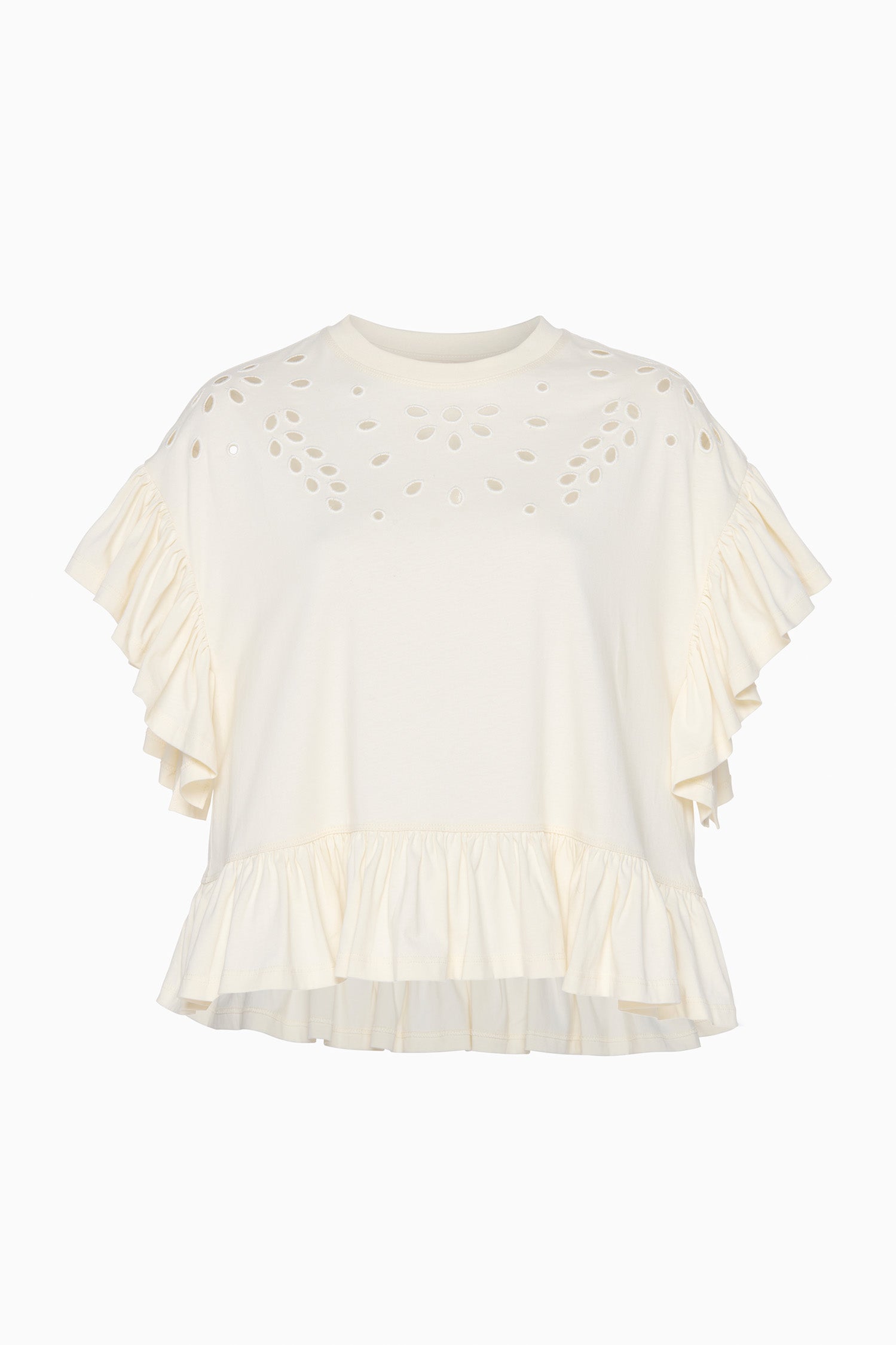 Ulla Johnson Mariana Top with Peplum - Cowrie