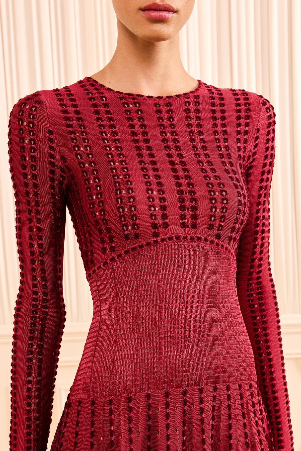 Maribel Knit Dress - Garnet