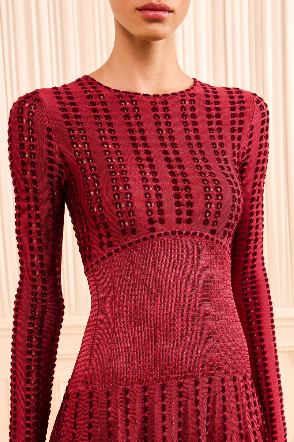 Maribel Knit Dress - Garnet