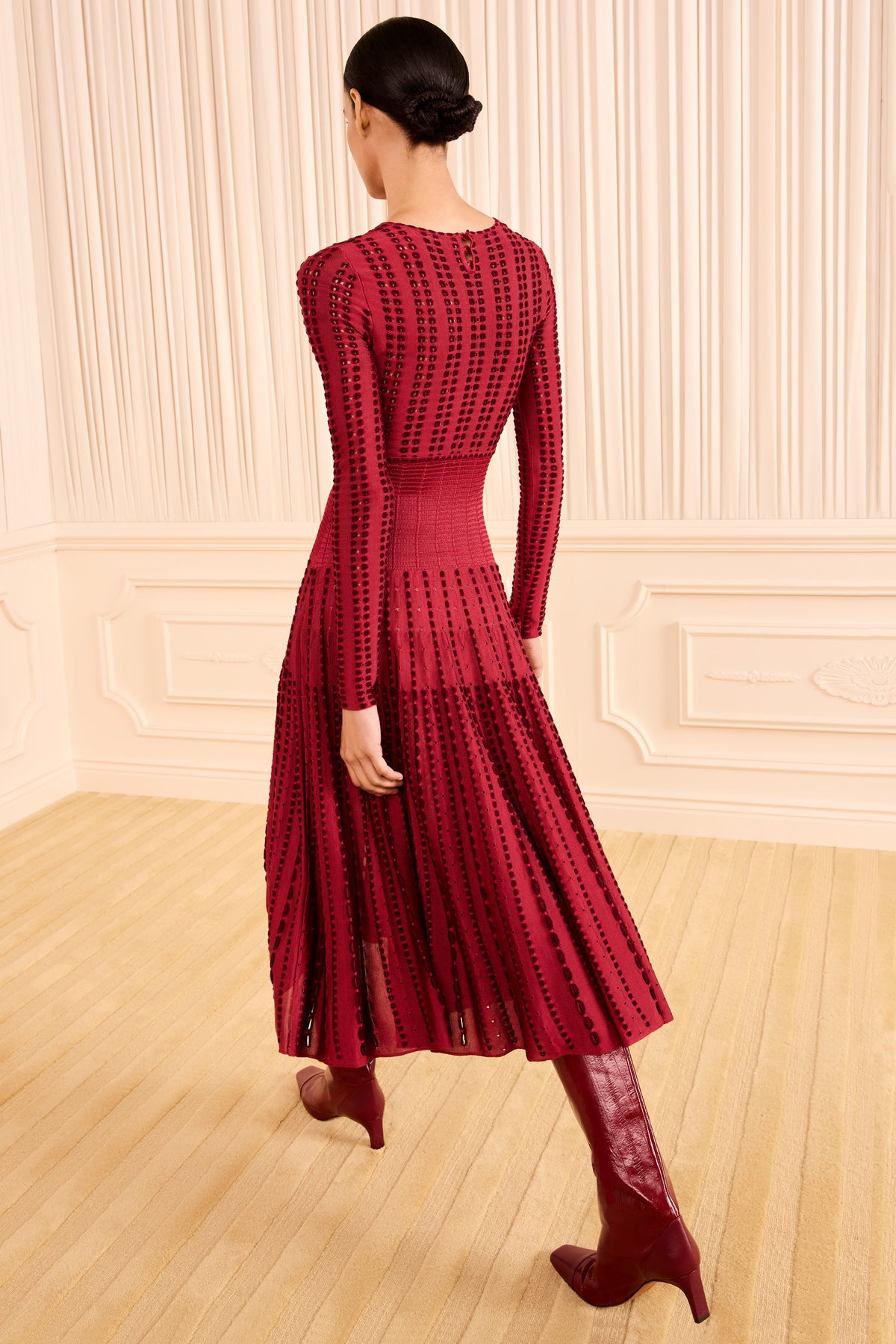 Maribel Knit Dress - Garnet
