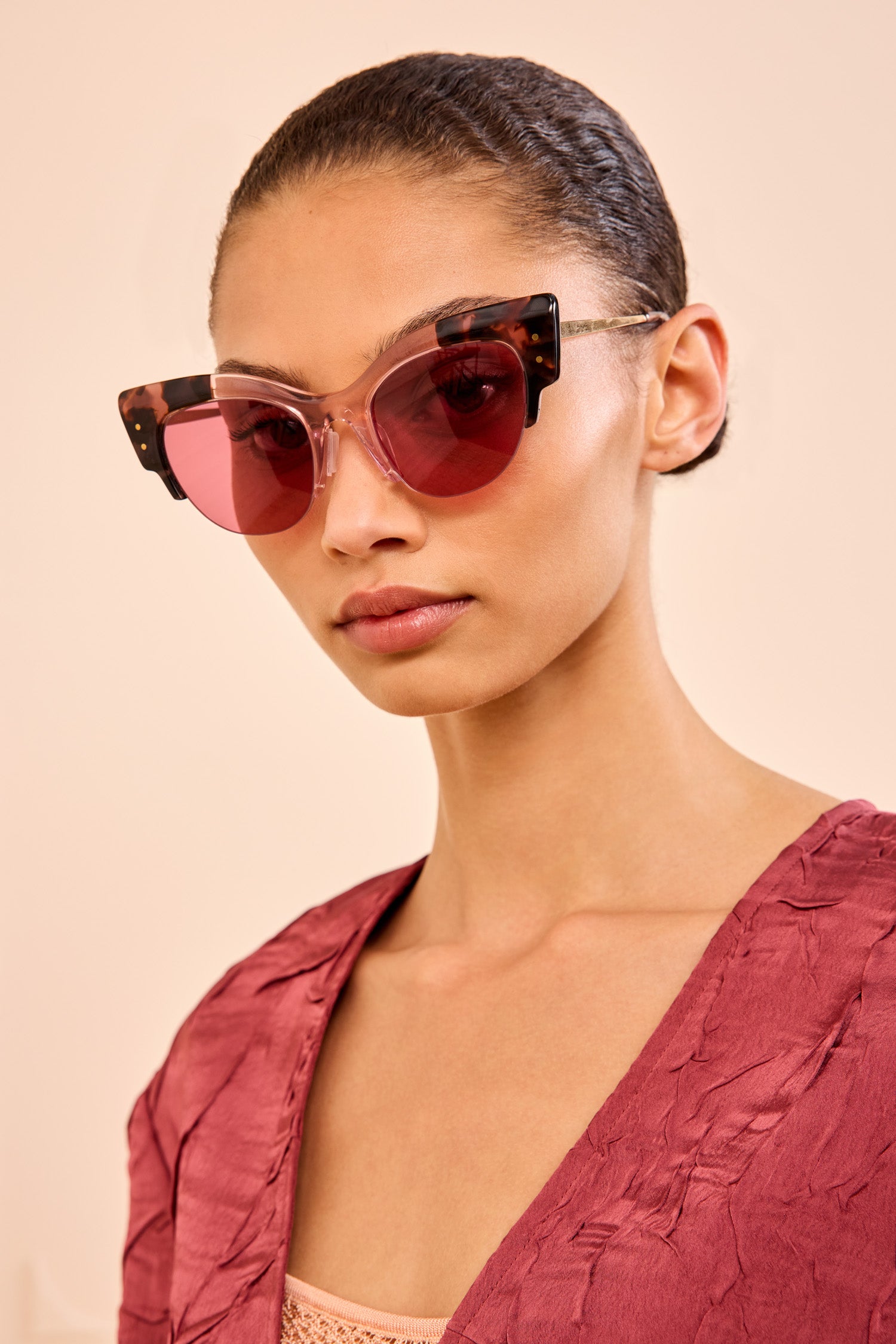 Ulla Johnson Marius Cat-Eye Sunglasses - Rose Tortoise