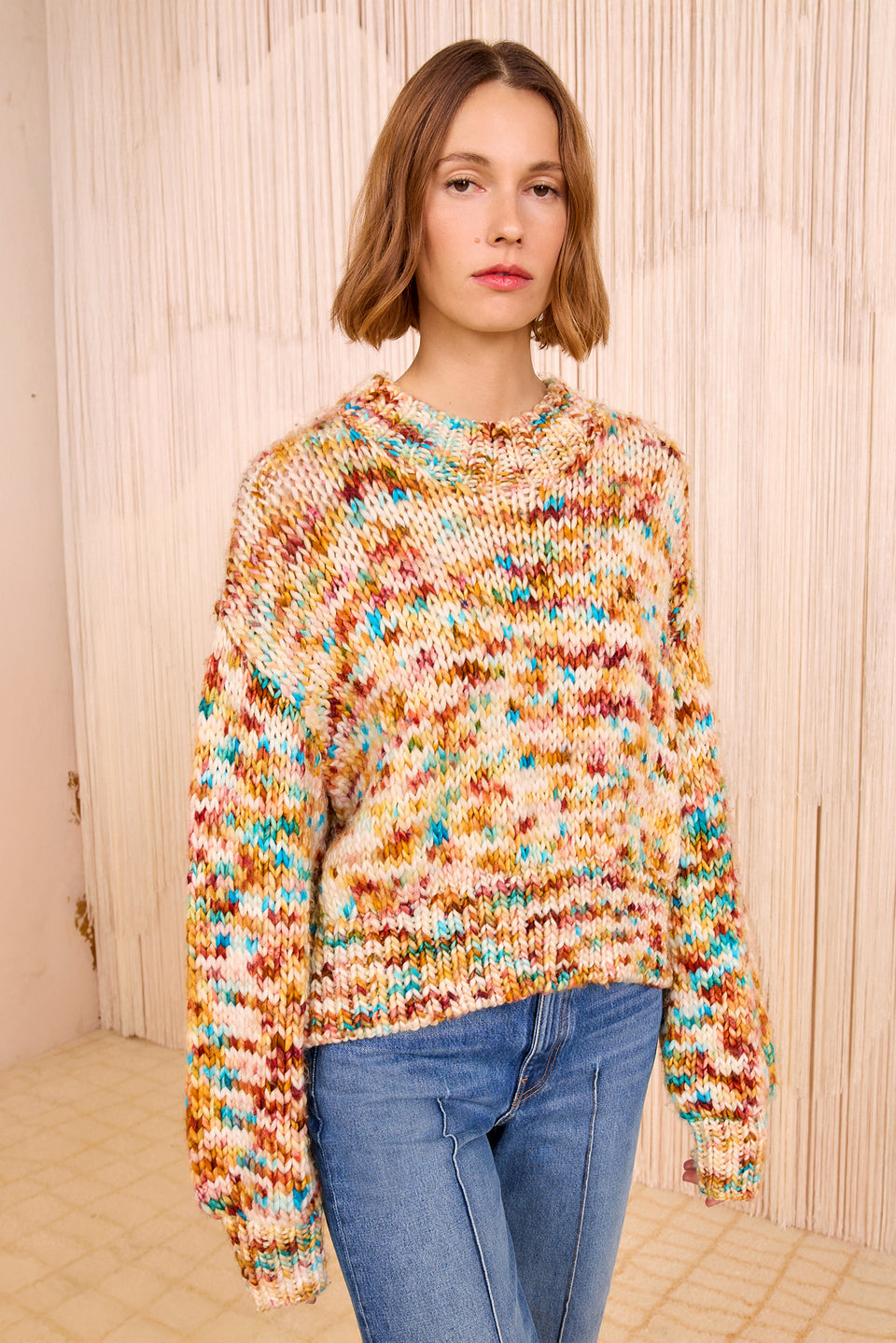 Maude Multicolor Knit Pullover - Opal