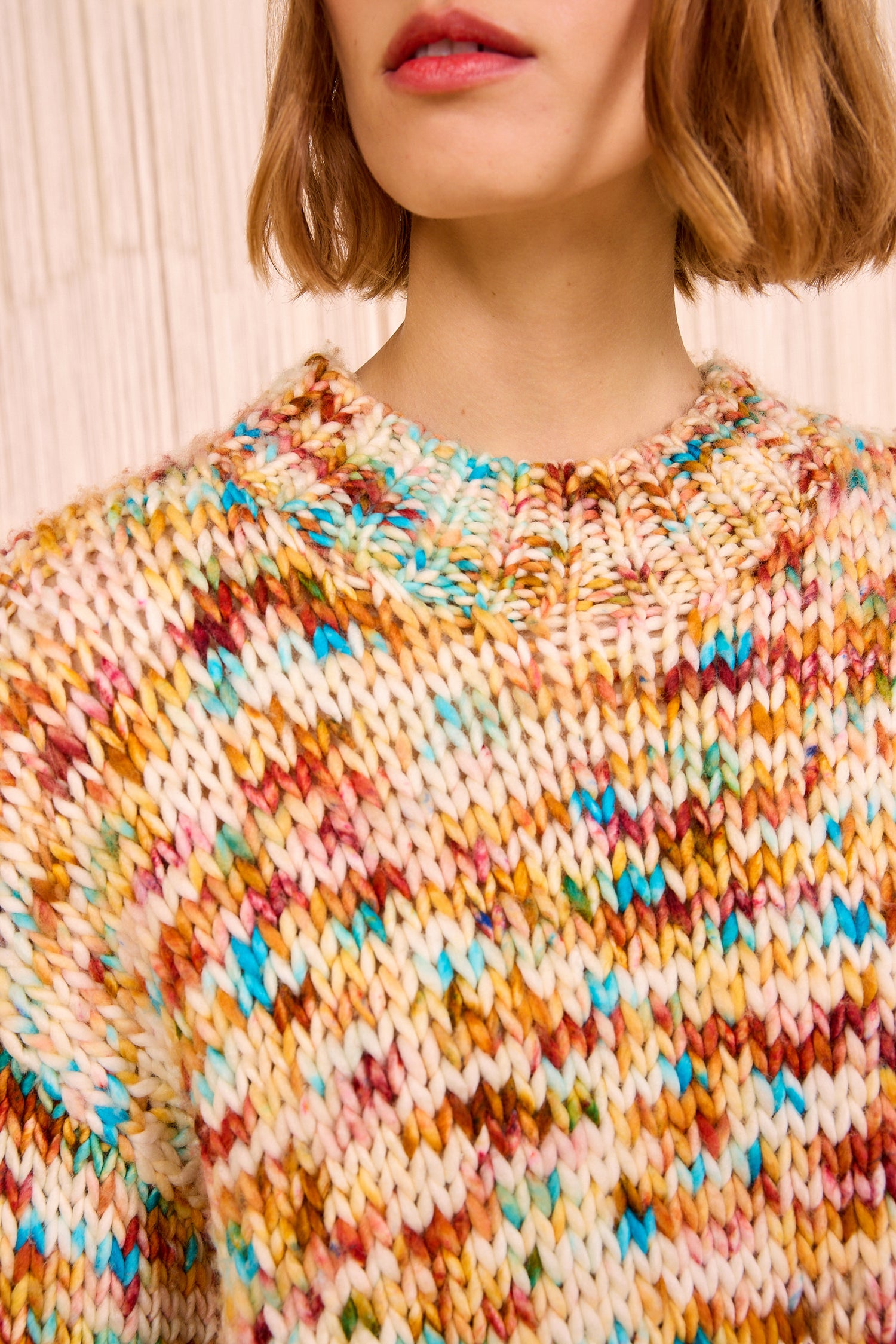 Maude Multicolor Knit Pullover - Opal