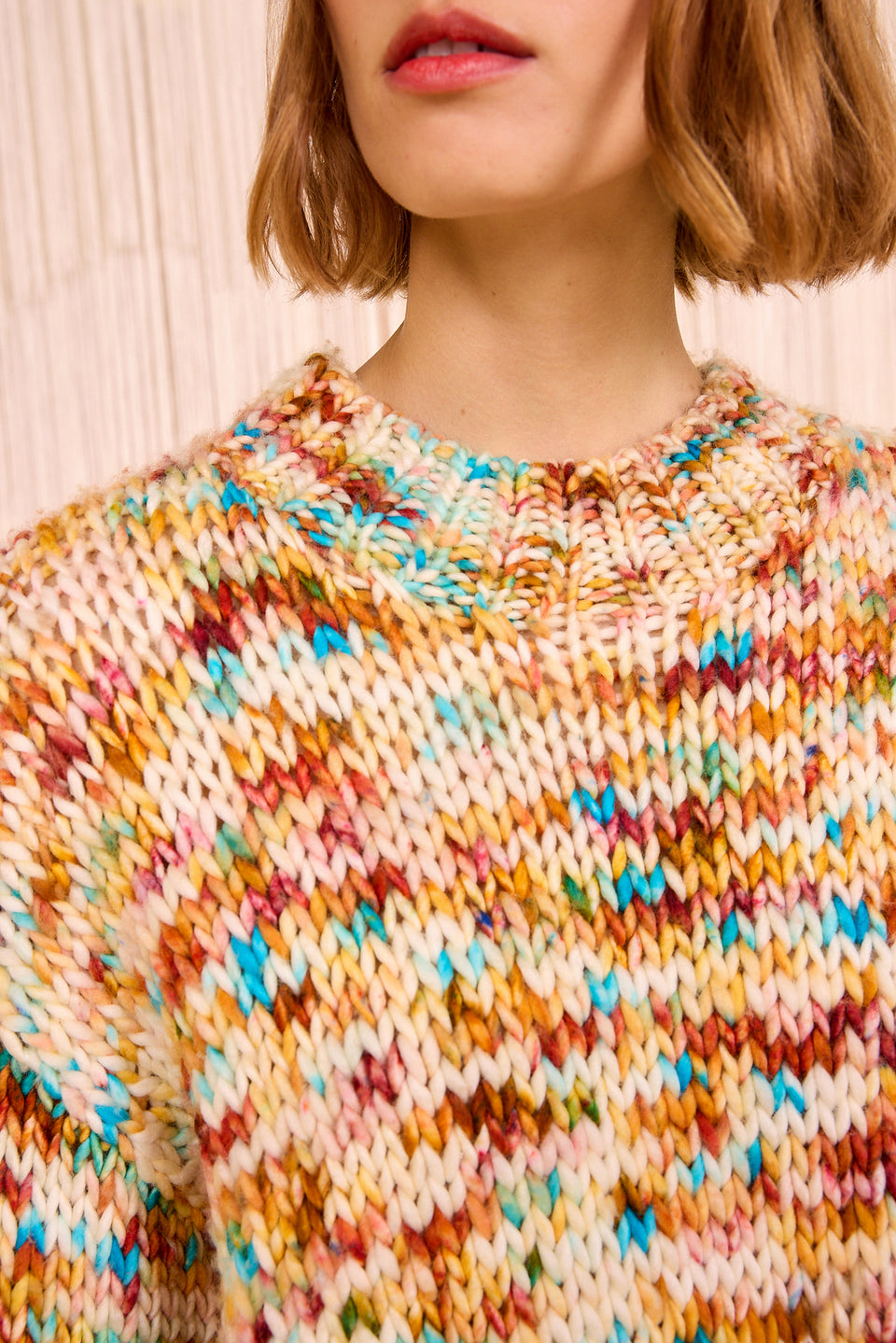 Maude Multicolor Knit Pullover - Opal