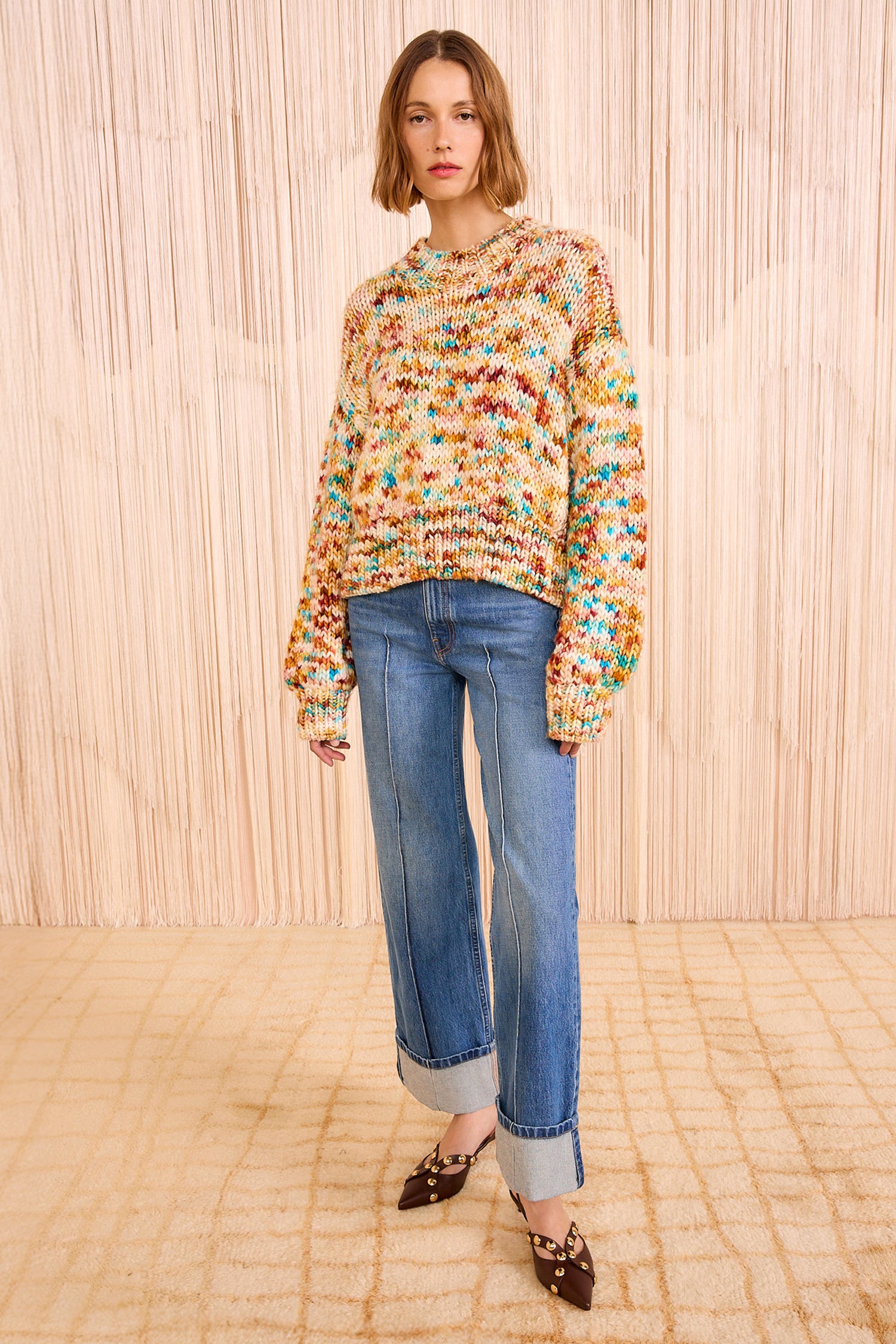 Maude Multicolor Knit Pullover - Opal