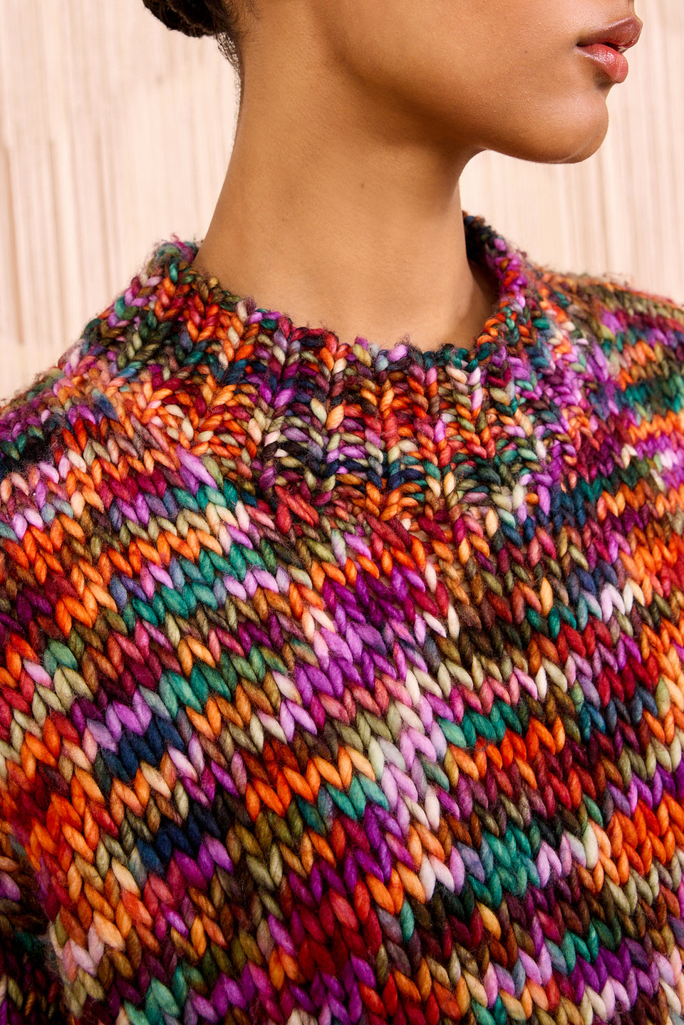 Maude Multicolor Knit Pullover - Quartz