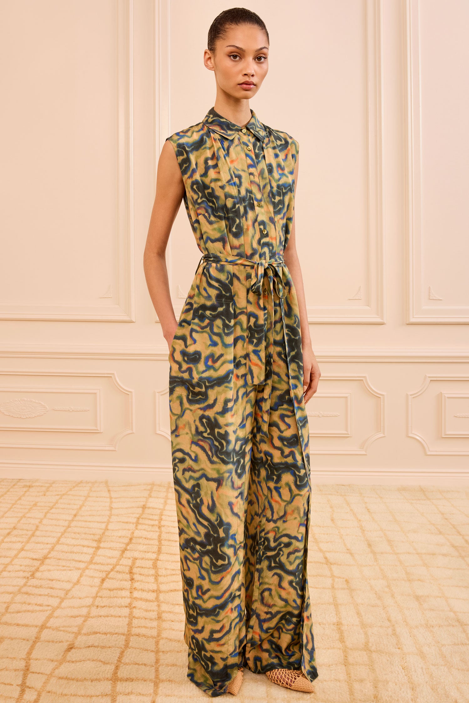 Meera Silk Jumpsuit - Geode