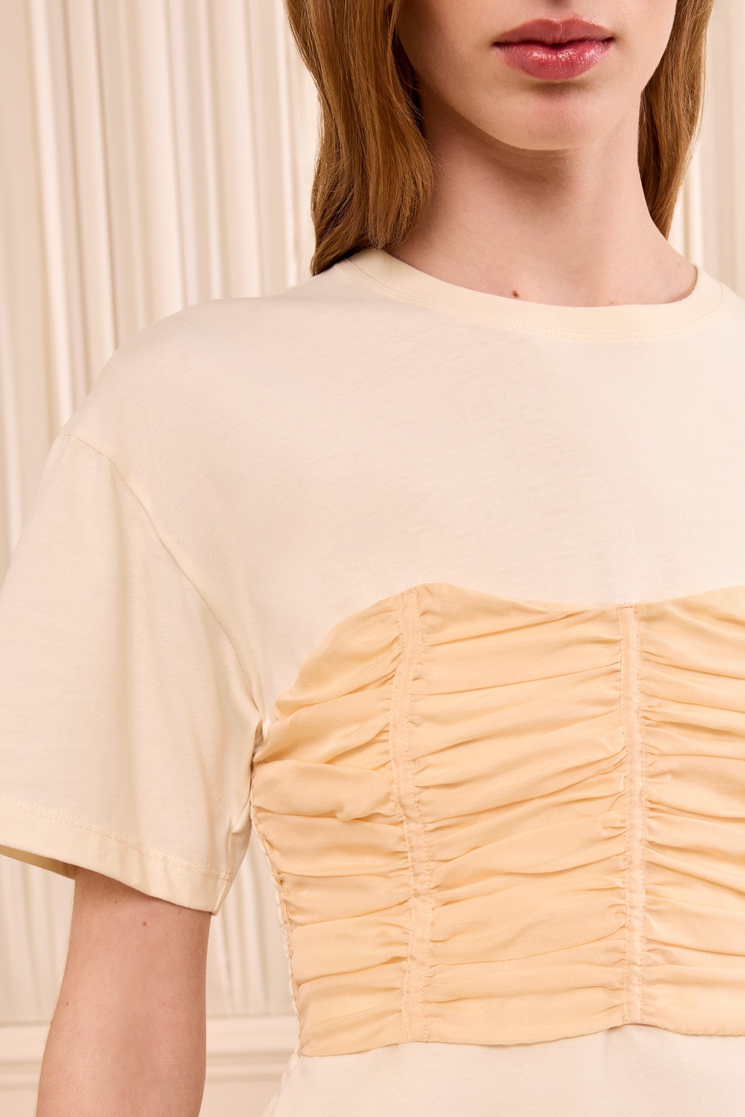 Ulla Johnson Mila Short Sleeve Cotton Top - Pearl