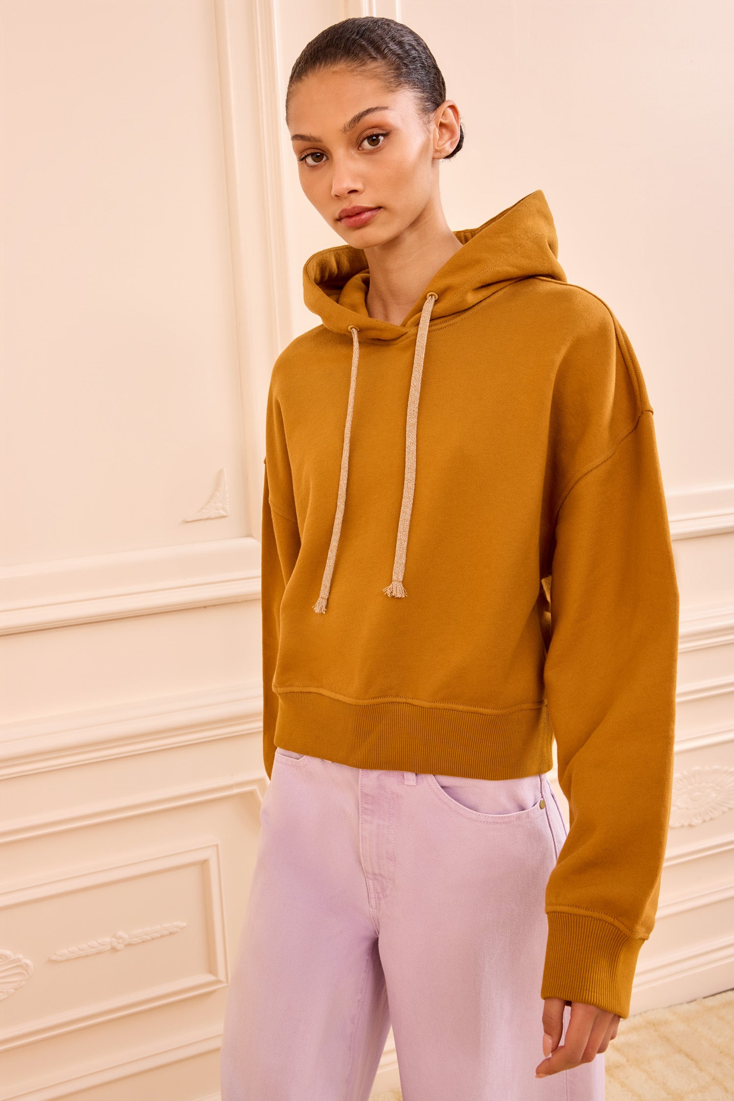 Mirelle Hooded Terry Pullover - Tourmaline Yellow Oversized
